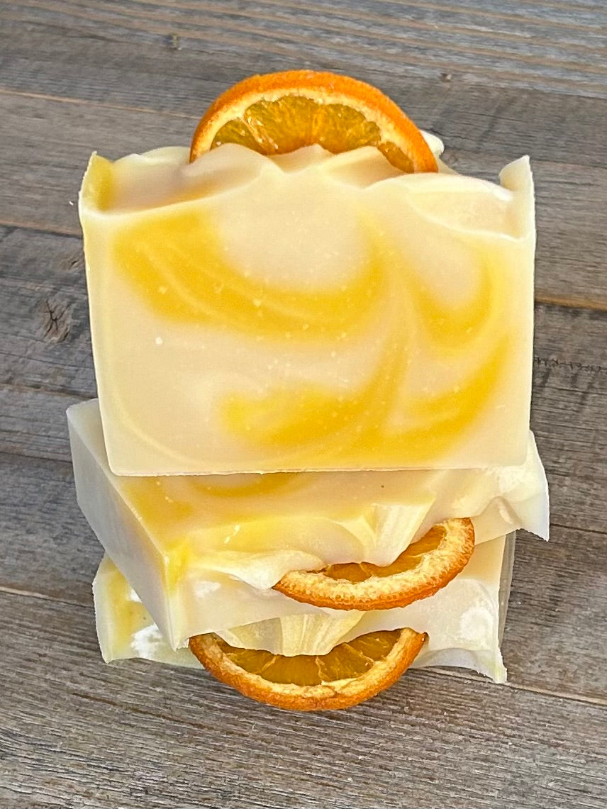 Sweet Orange Goat's milk soap, Kendrick Homestead