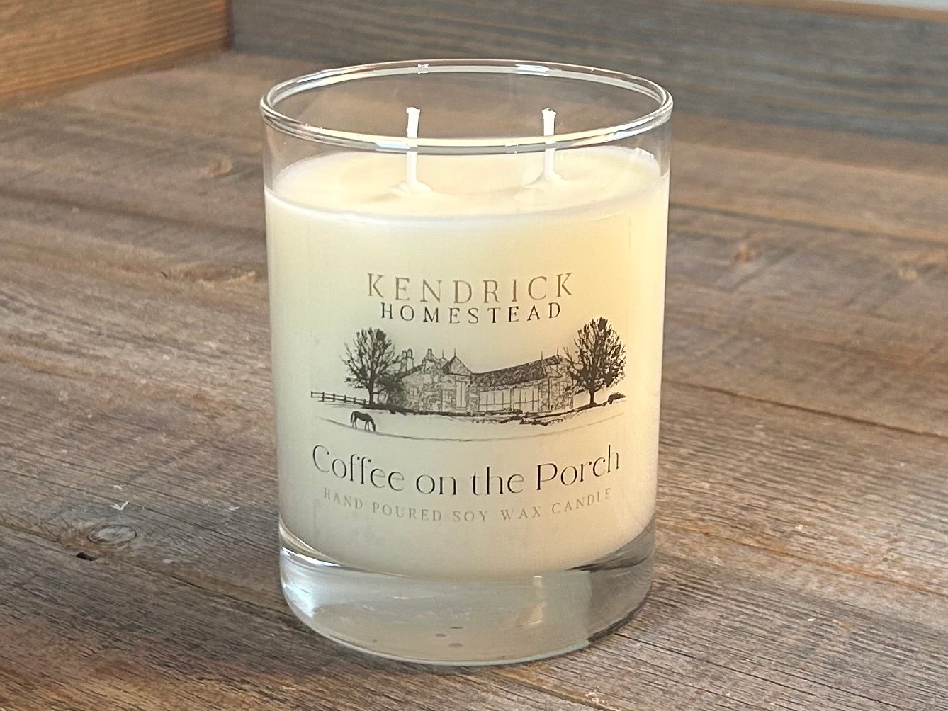 Coffee on the Porch soy wax candle Kendrick Homestead