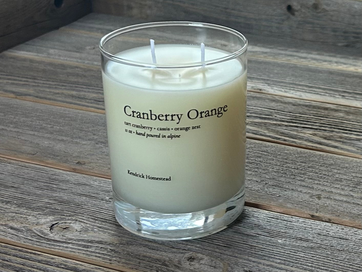 Cranberry Orange candle, coconut, apricot and soy wax blend, Kendrick Homestead