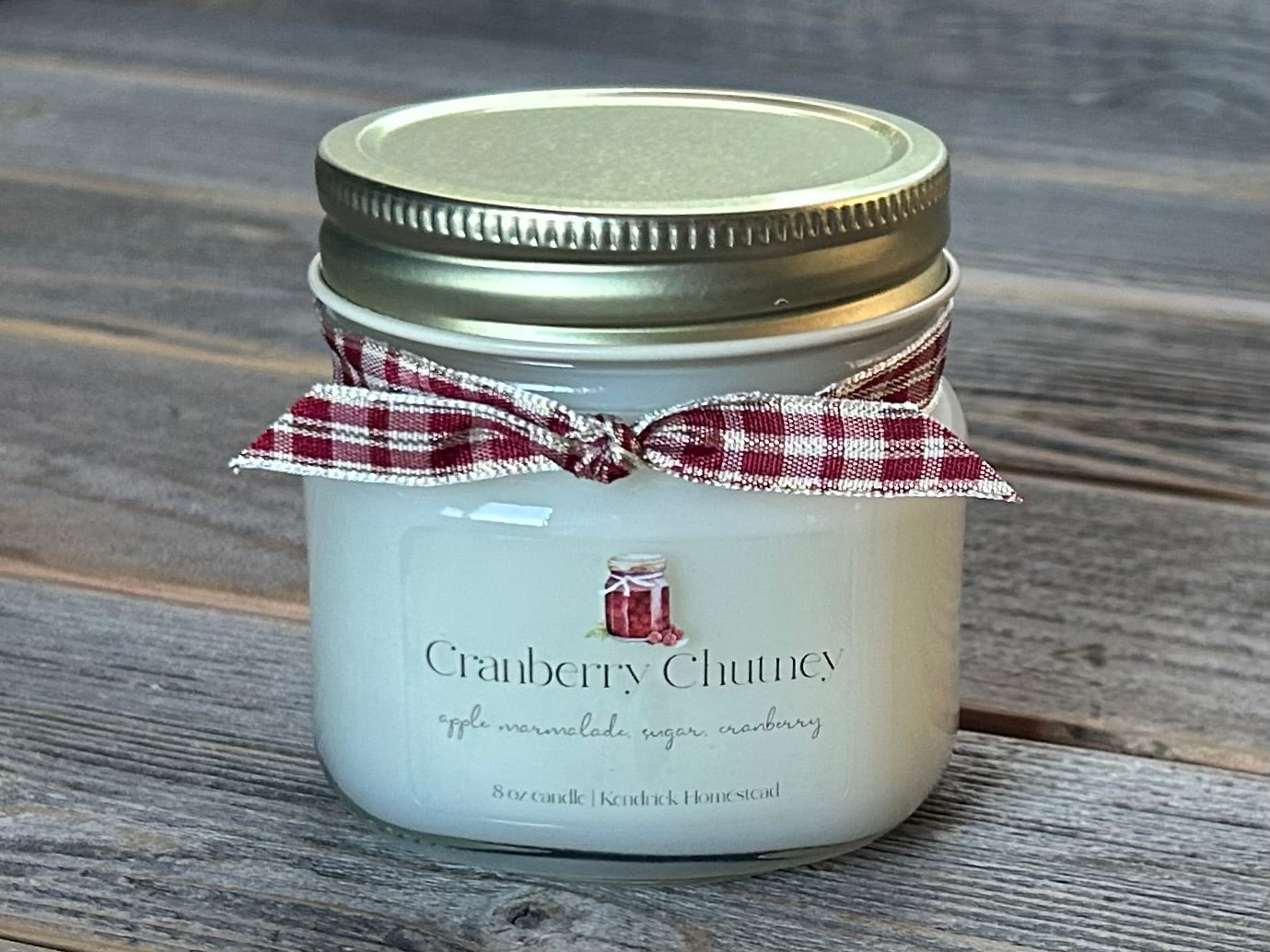 Heritage Collection- Cranberry Chutney 8oz candle, Kendrick Homestead