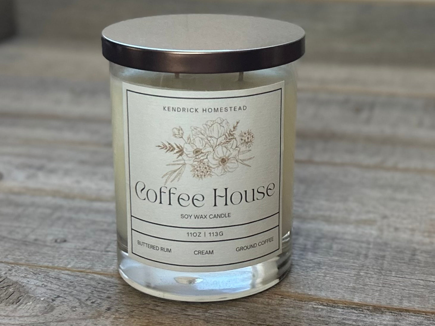 Coffee House soy wax candle KendricHomestead