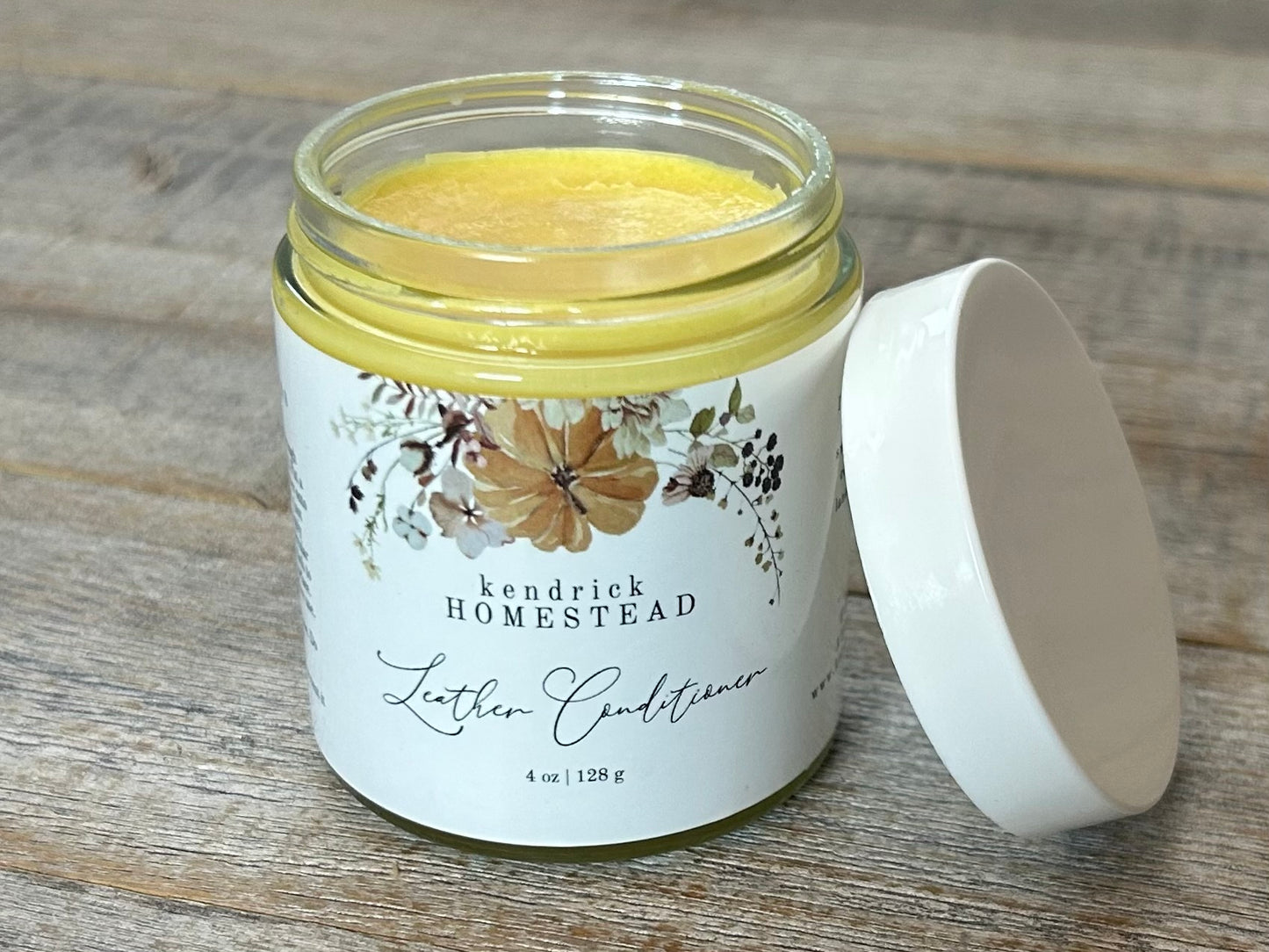 Leather conditioner, natural beeswax polish Kendrick Homestead