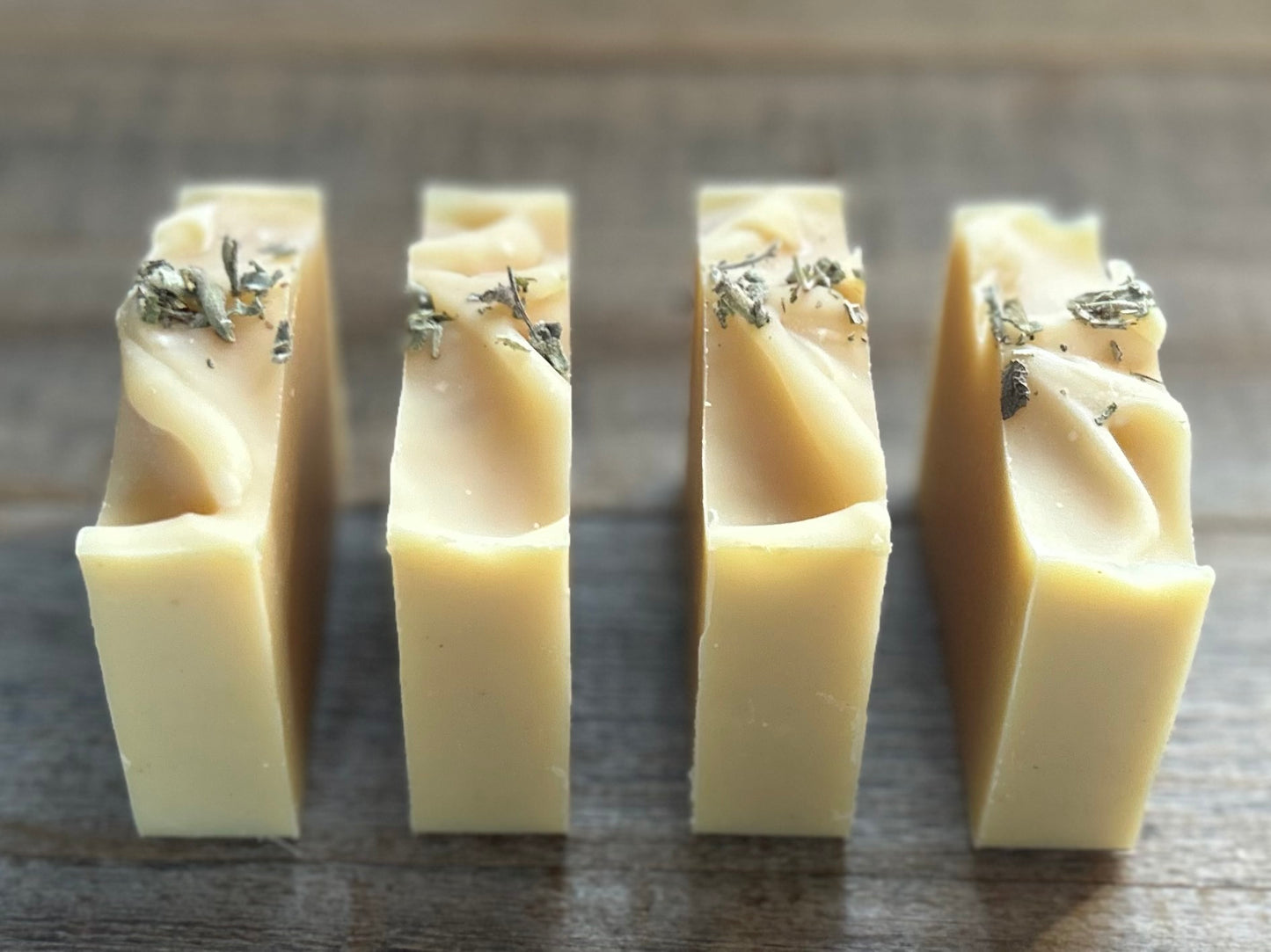 Let the worries of the day slide away with the help of this relaxing herbal blend of white sage, lavender and cedarwood. Lavender & White Sage soap is made with nourishing goat's milk, olive oil, coconut oil, cocoa butter, shea butter, sweet almond oil, castor oil, kaolin clay and dried white sage. Kendrick Homestead