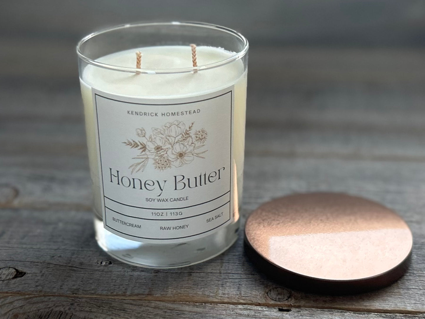Honey Butter Soy Wax Candle
Treat yourself with delicious and irresistible blend of sugar, cinnamon and buttercream. Highlighted with hints of honey and molasses.
Kendrick Homestead