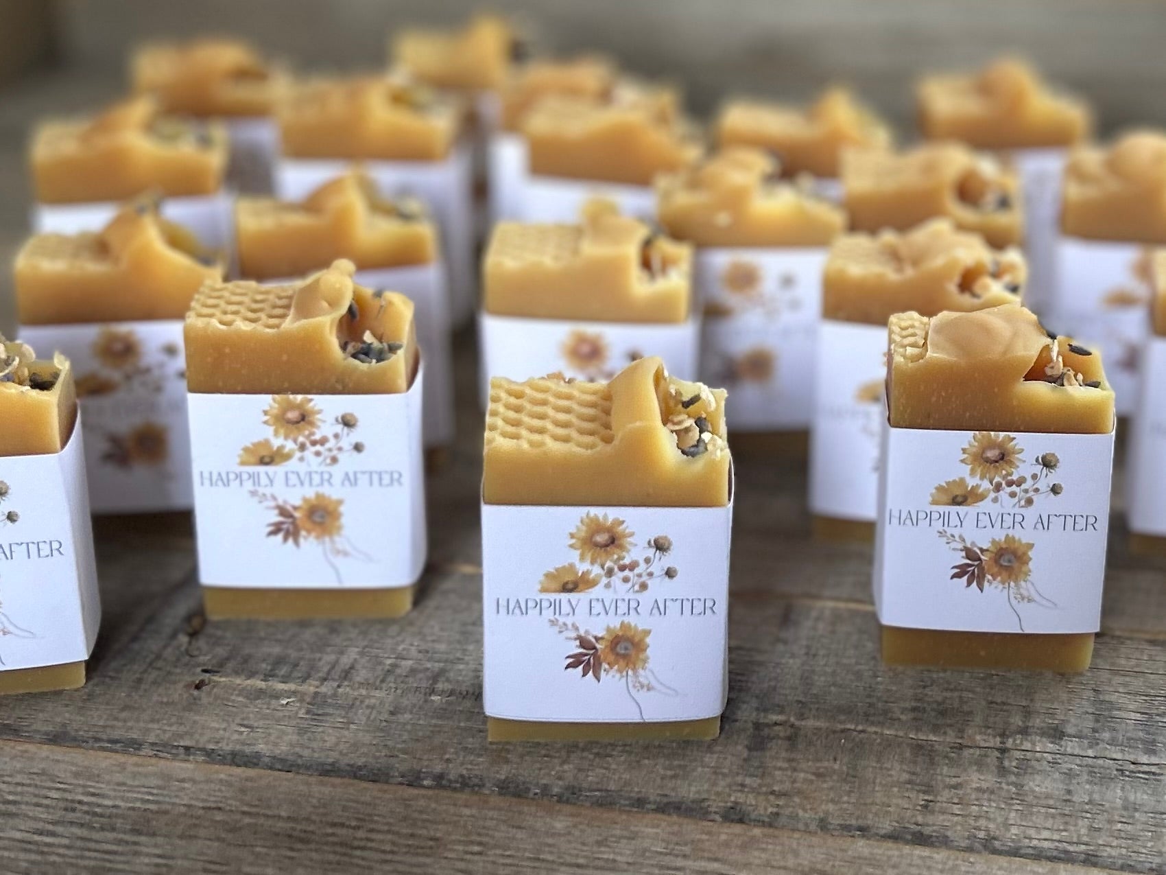 Fall Flower soap party favors, Kendrick Homestead