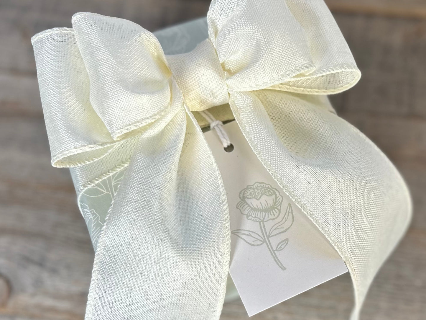 Peony gift wrapping, Kendrick Homestead