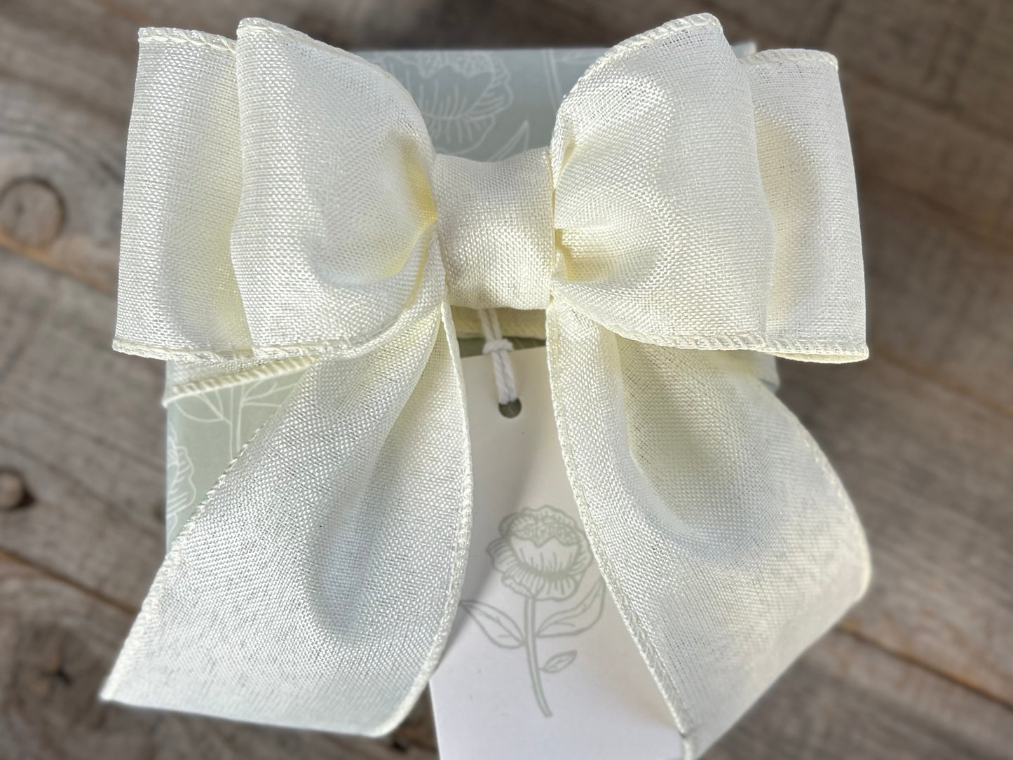 Peony gift wrapping, Kendrick Homestead