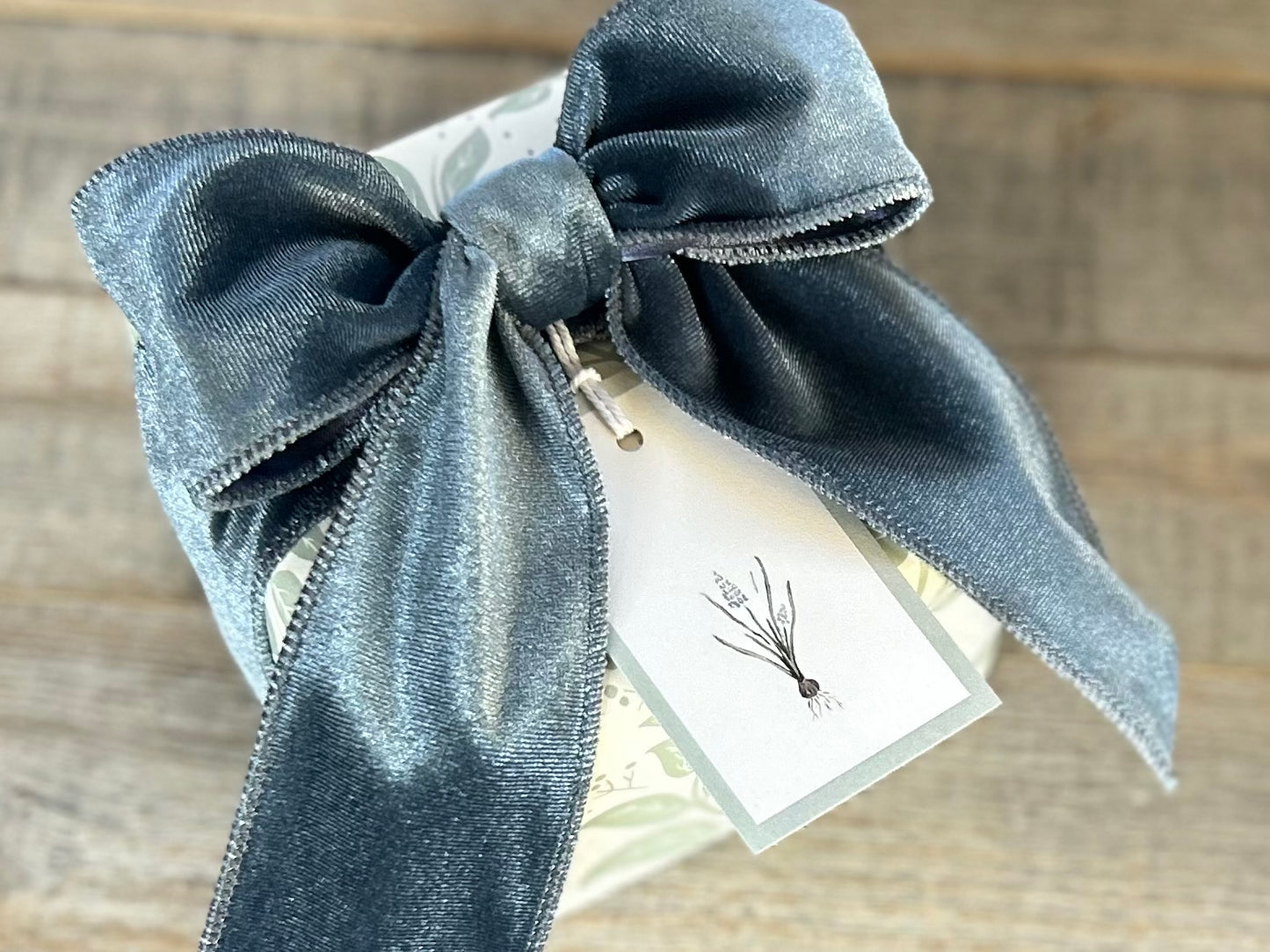 Muscari gift wrapping, Kendrick Homestead