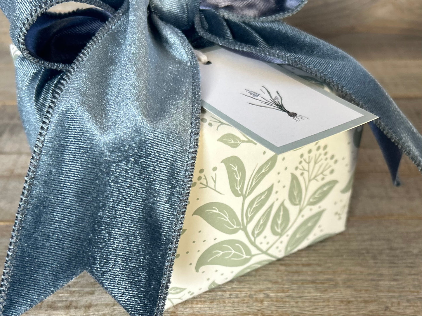Muscari gift wrapping, Kendrick Homestead