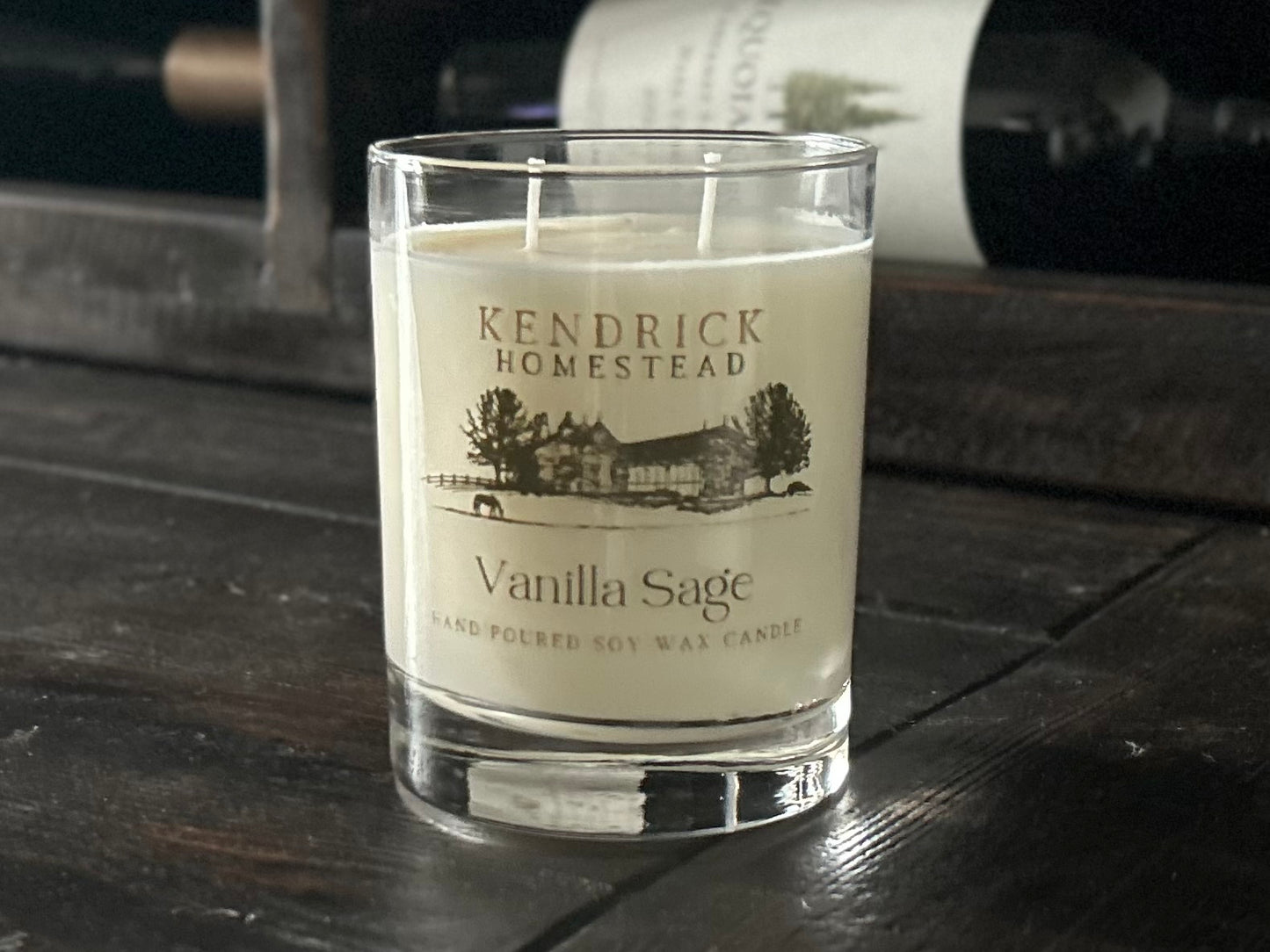 Vanilla Sage soy wax candle Kendrick Homestead