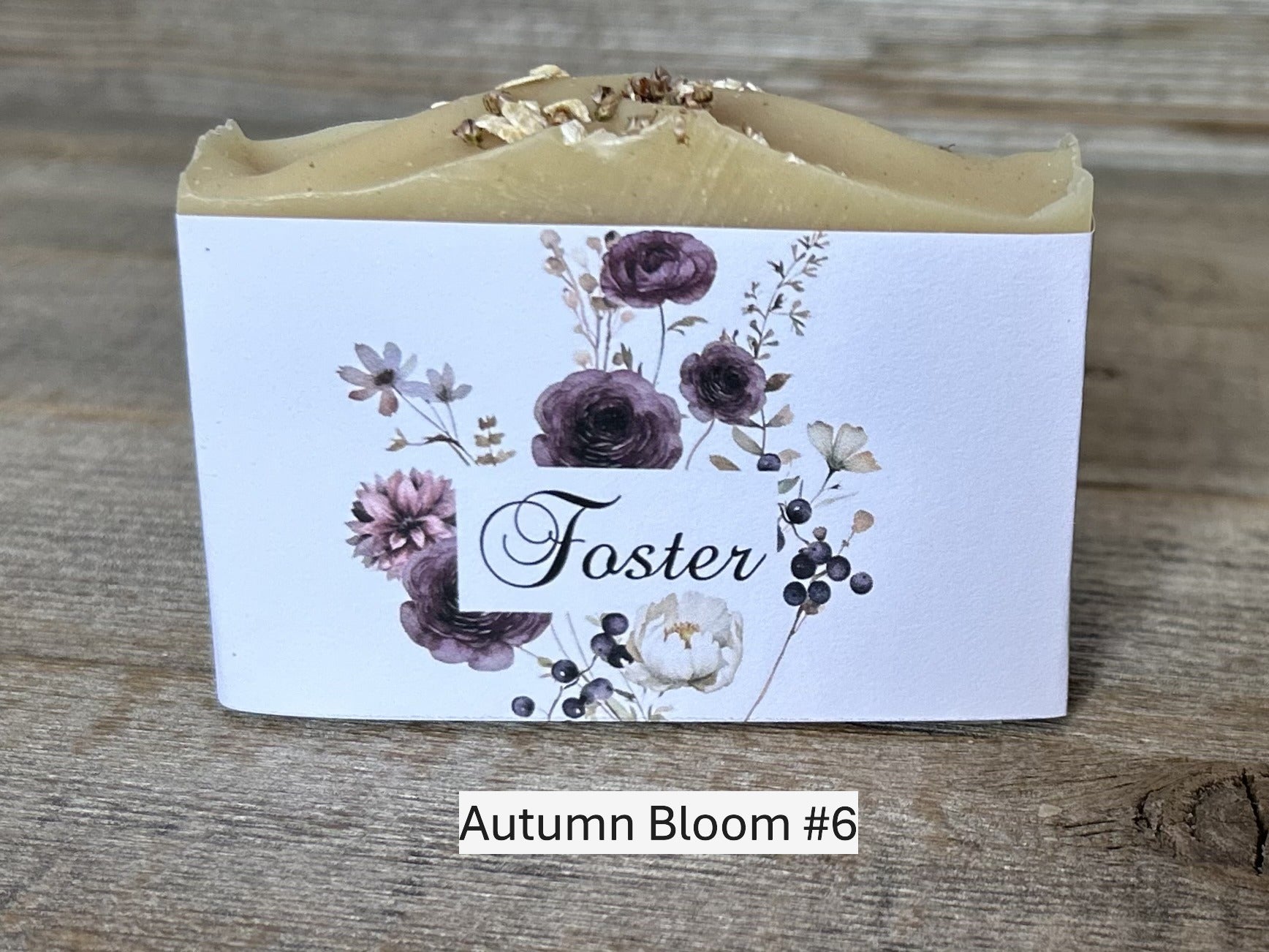 Autumn Bloom, custom wedding soap favors, custom labels, Kendrick Homestead