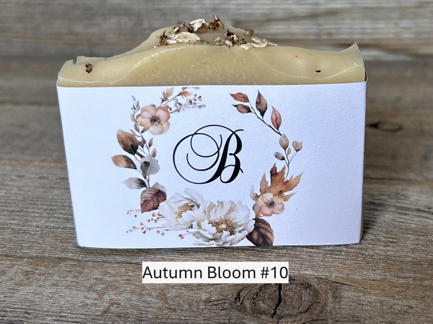 Autumn Bloom, custom wedding soap favors, custom labels, Kendrick Homestead