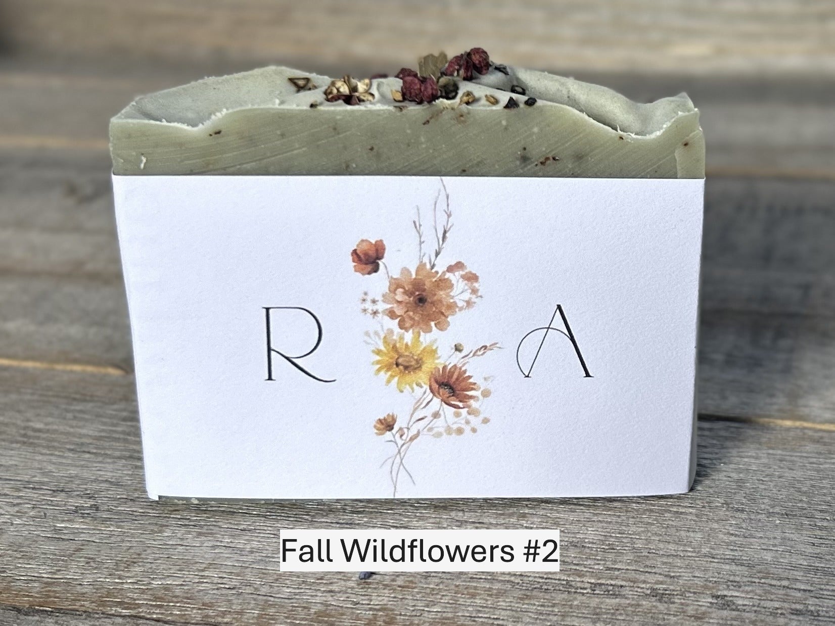 Fall Wildflower, wedding soap favors, custom label, Kendrick Homestead