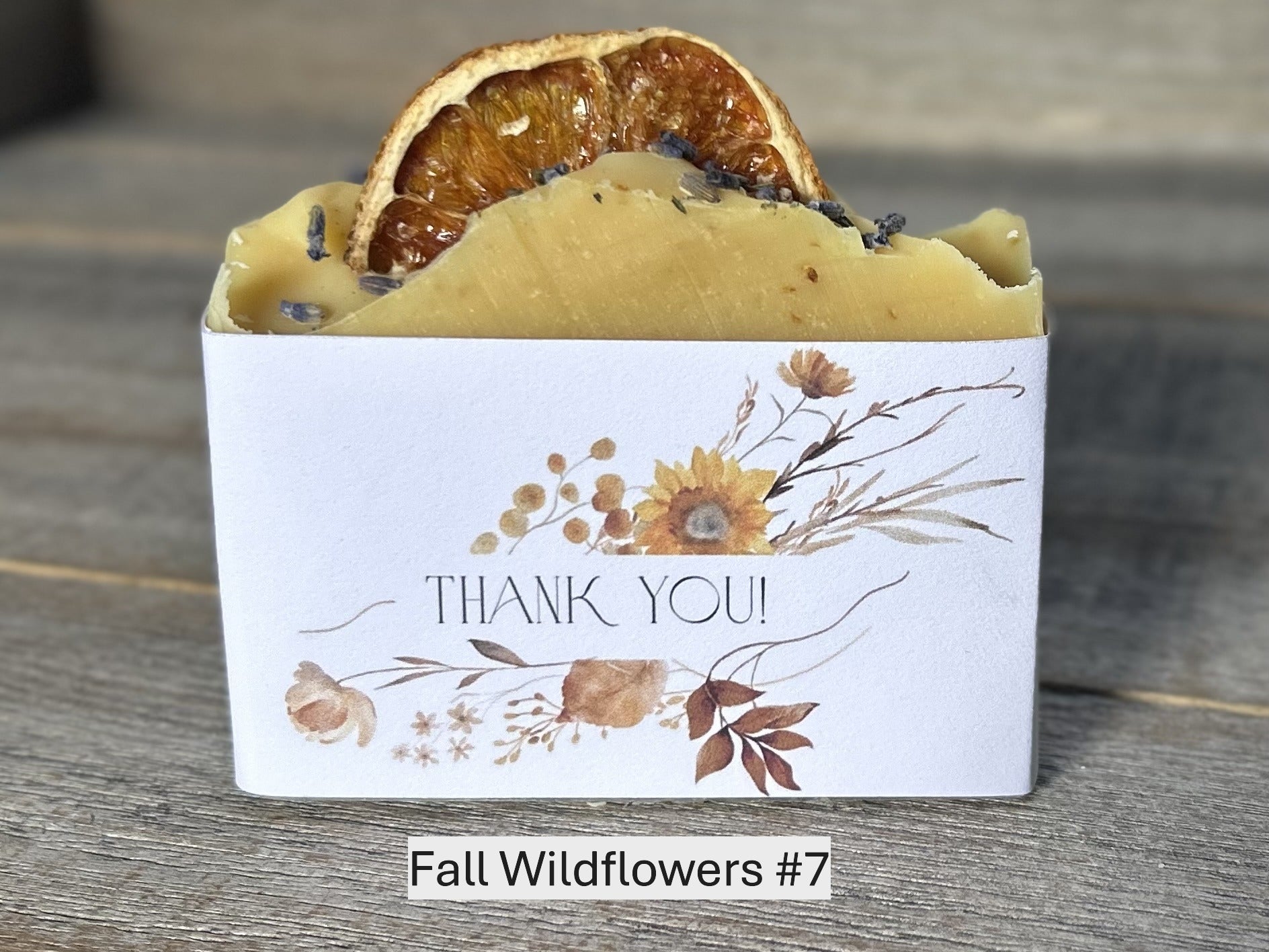 Fall Wildflower, wedding soap favors, custom label, Kendrick Homestead