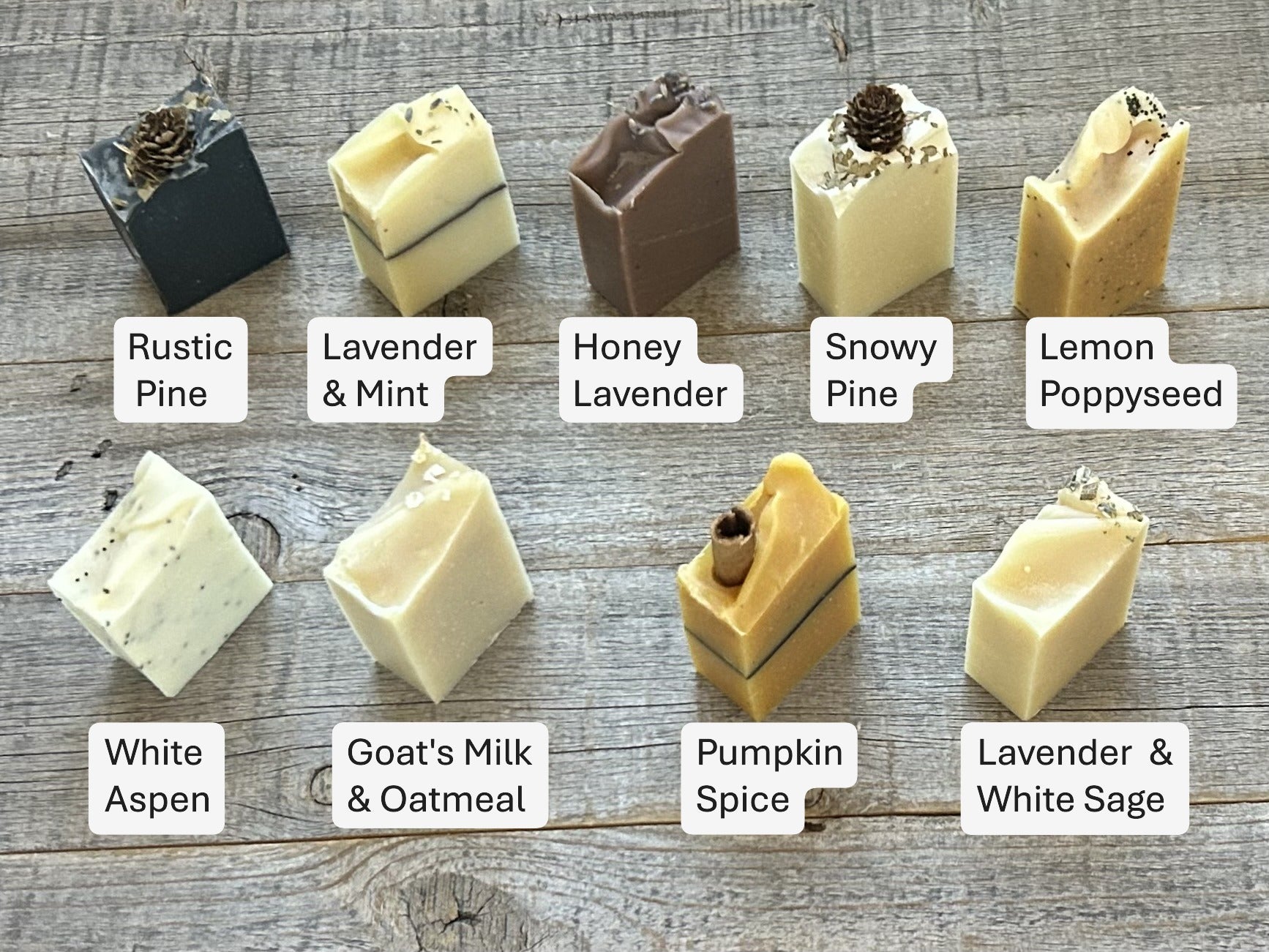 Half Bar Soap Choices
