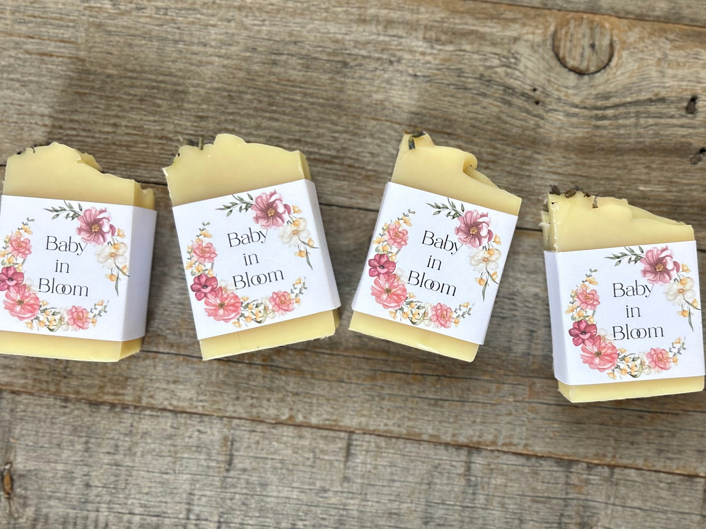 Baby in Bloom soap party favor, Kendrick Homestead