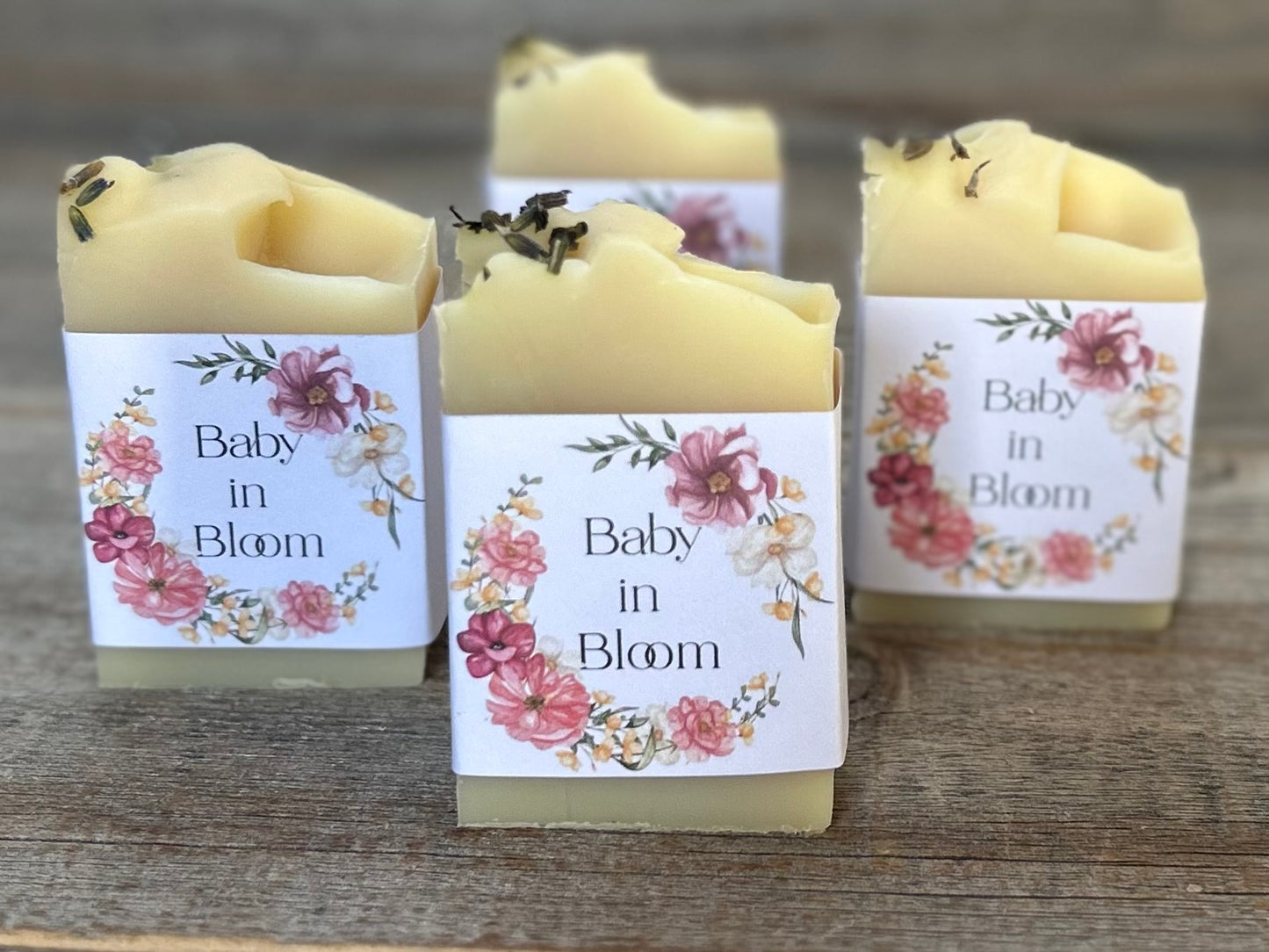 Baby in Bloom soap party favor, Kendrick Homestead
