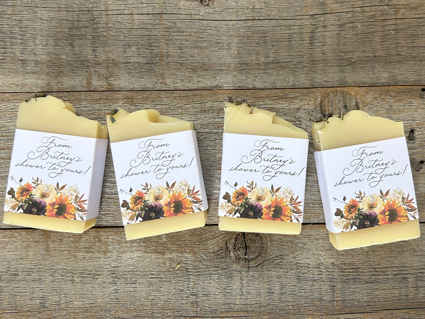 Sunflower Bordo Soap Party Favors, Kendrick Homestead