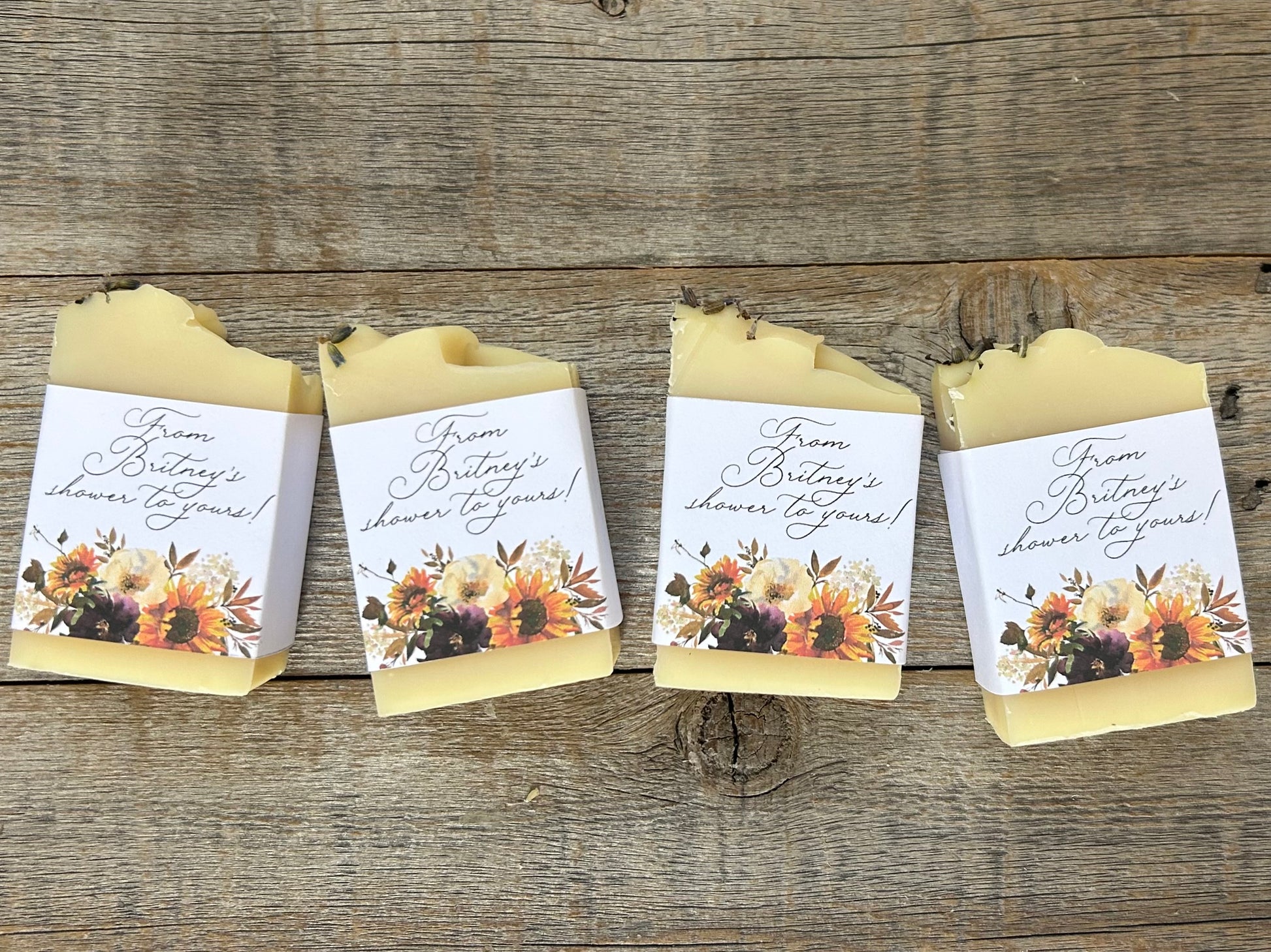 Sunflower Bordo Soap Party Favors, Kendrick Homestead