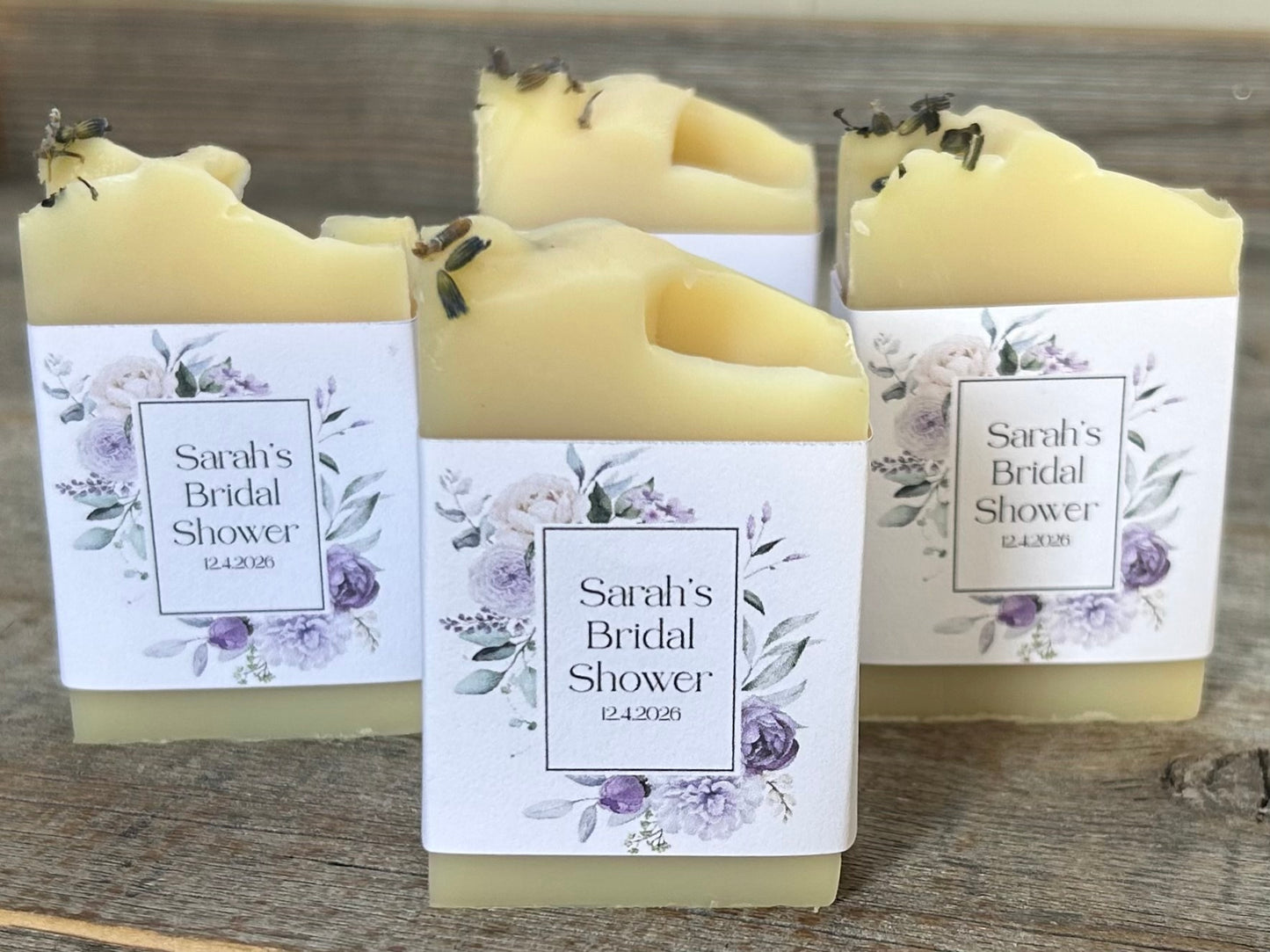 Lilac soap party favor, Kendrick Homestead