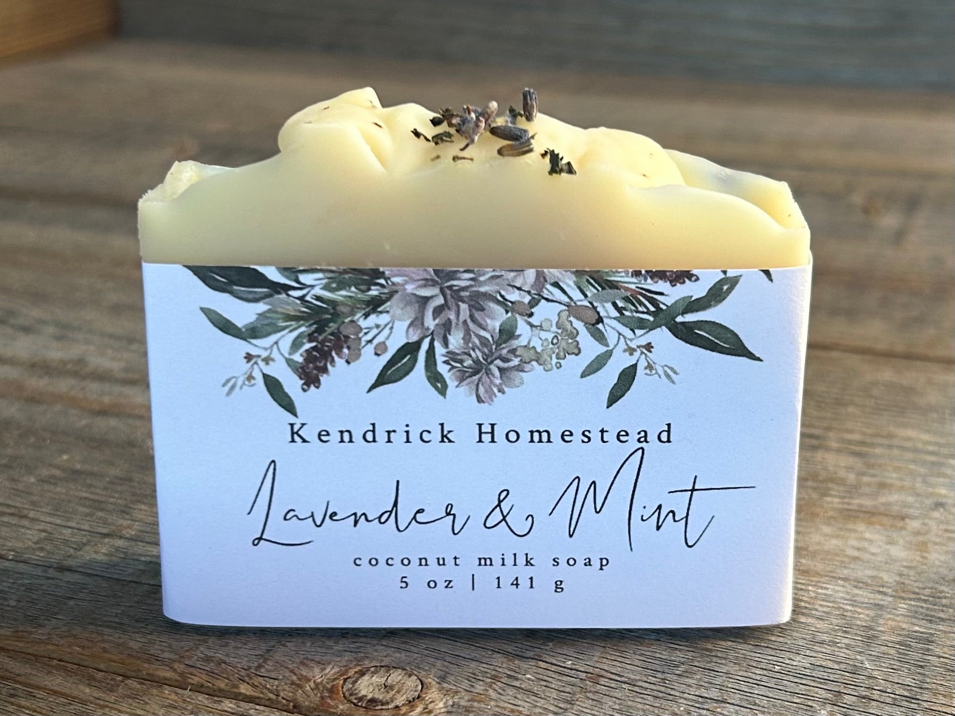 Lavender & Mint coconut milk soap, lavender, peppermint and spearmint essential oil, Kendrick Homestead