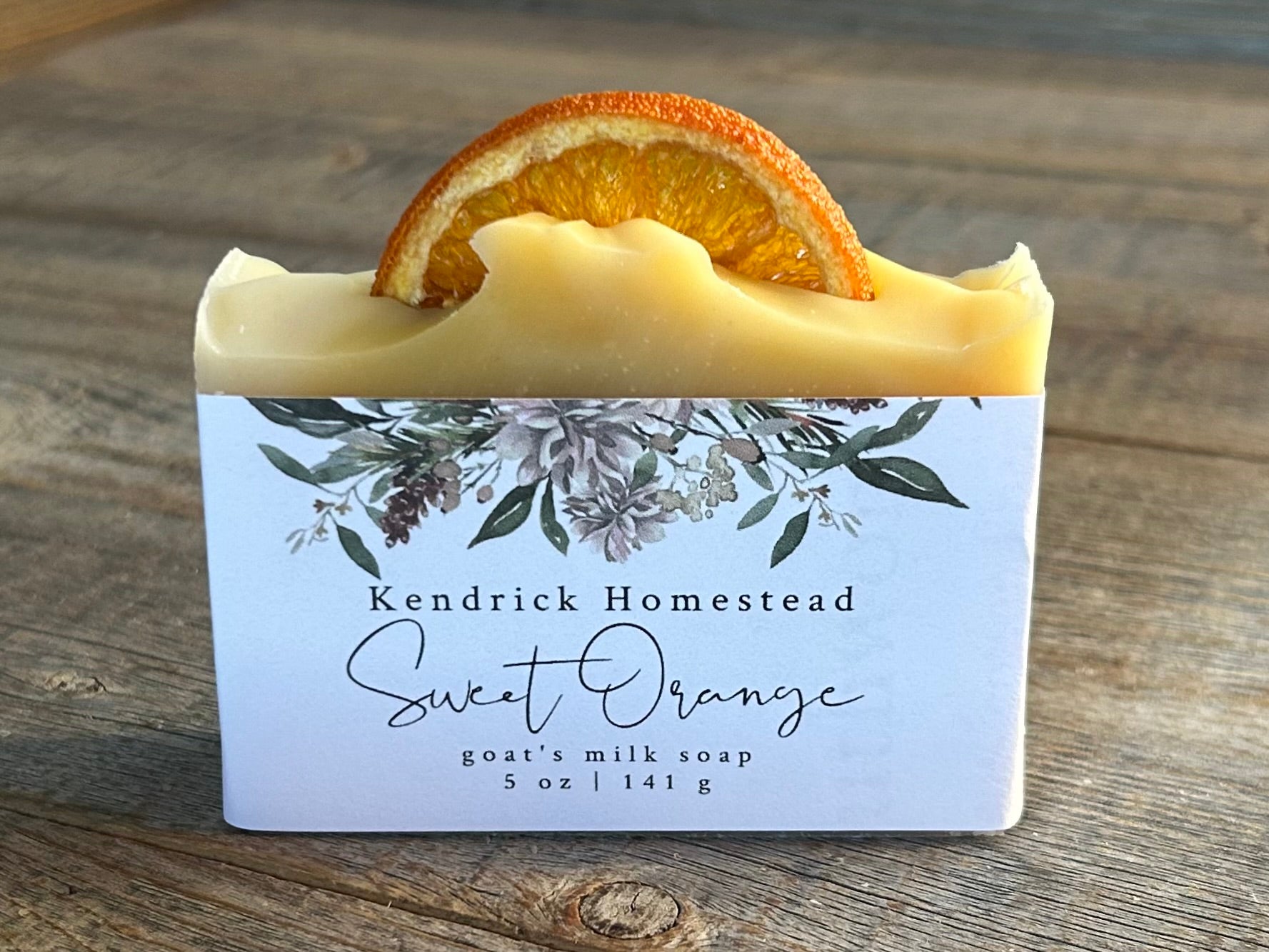 Sweet Orange Goat's milk soap, Kendrick Homestead