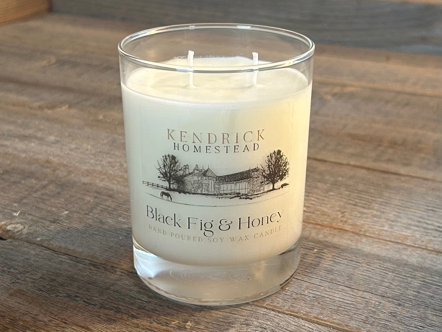 Black Fig & Honey soy wax candle Kendrick Homestead