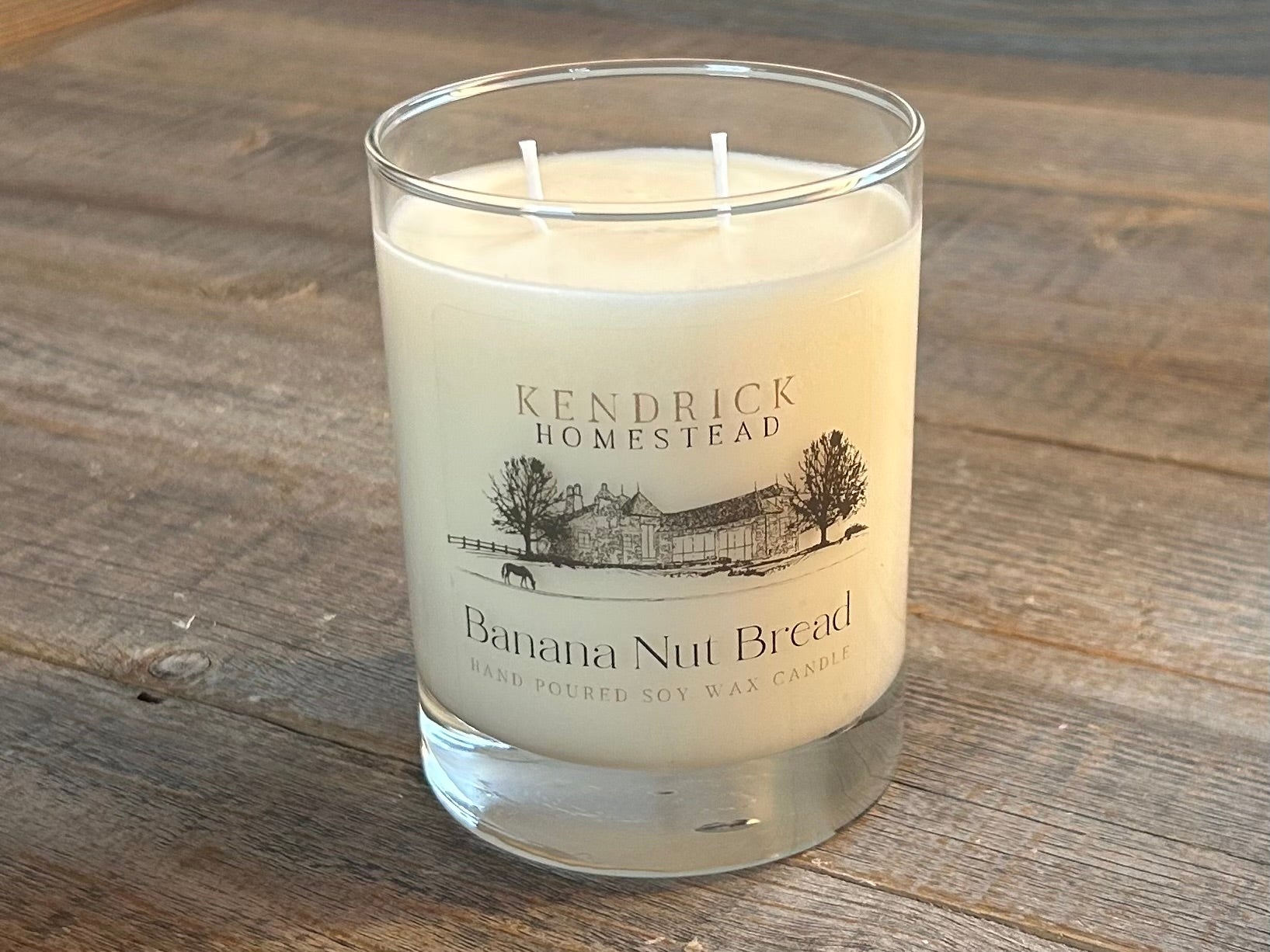 Banana Nut Bread soy wax candle Kendrick Homestead