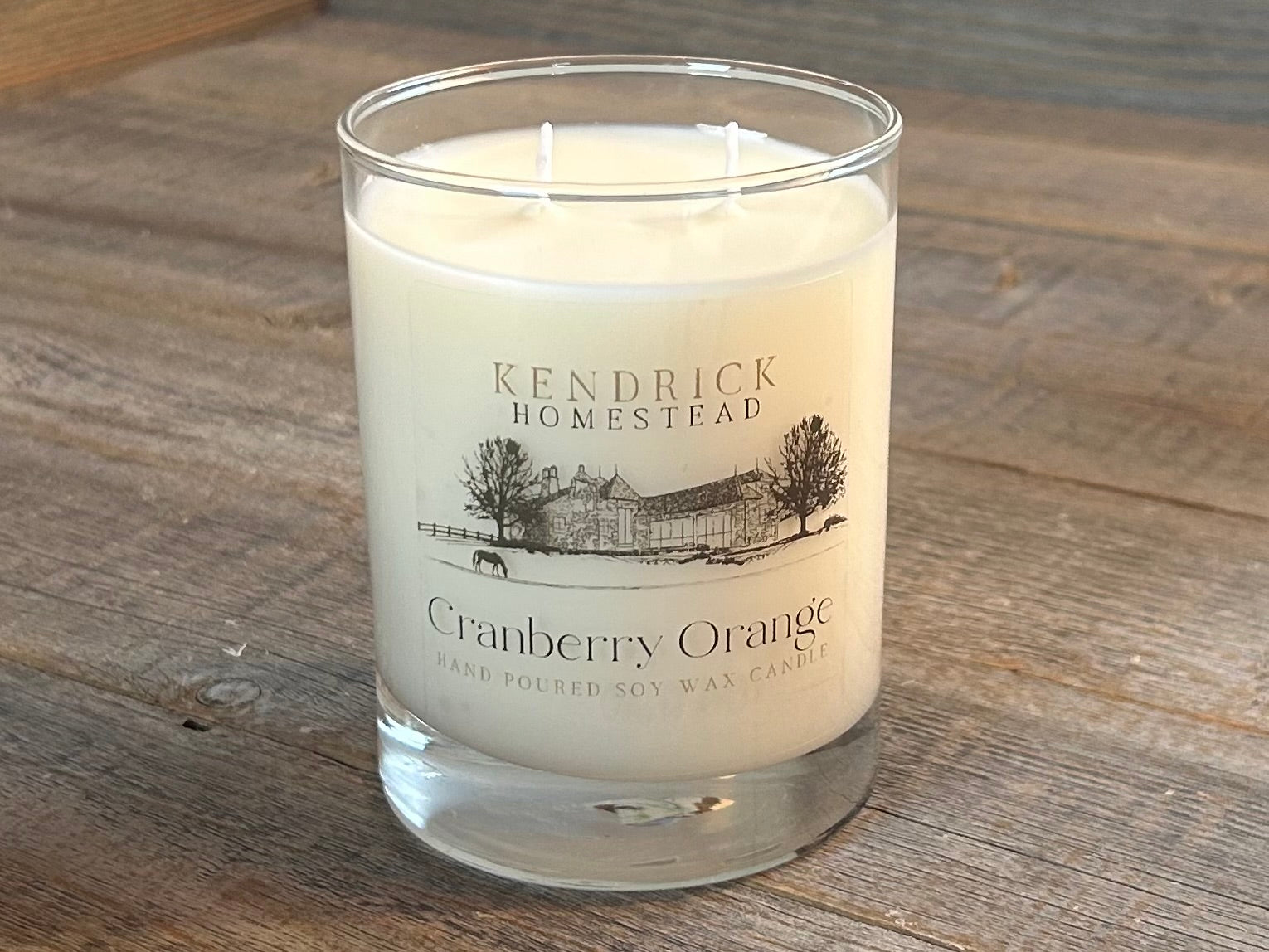 Cranberry Orange soy wax candle Kendrick Homestead