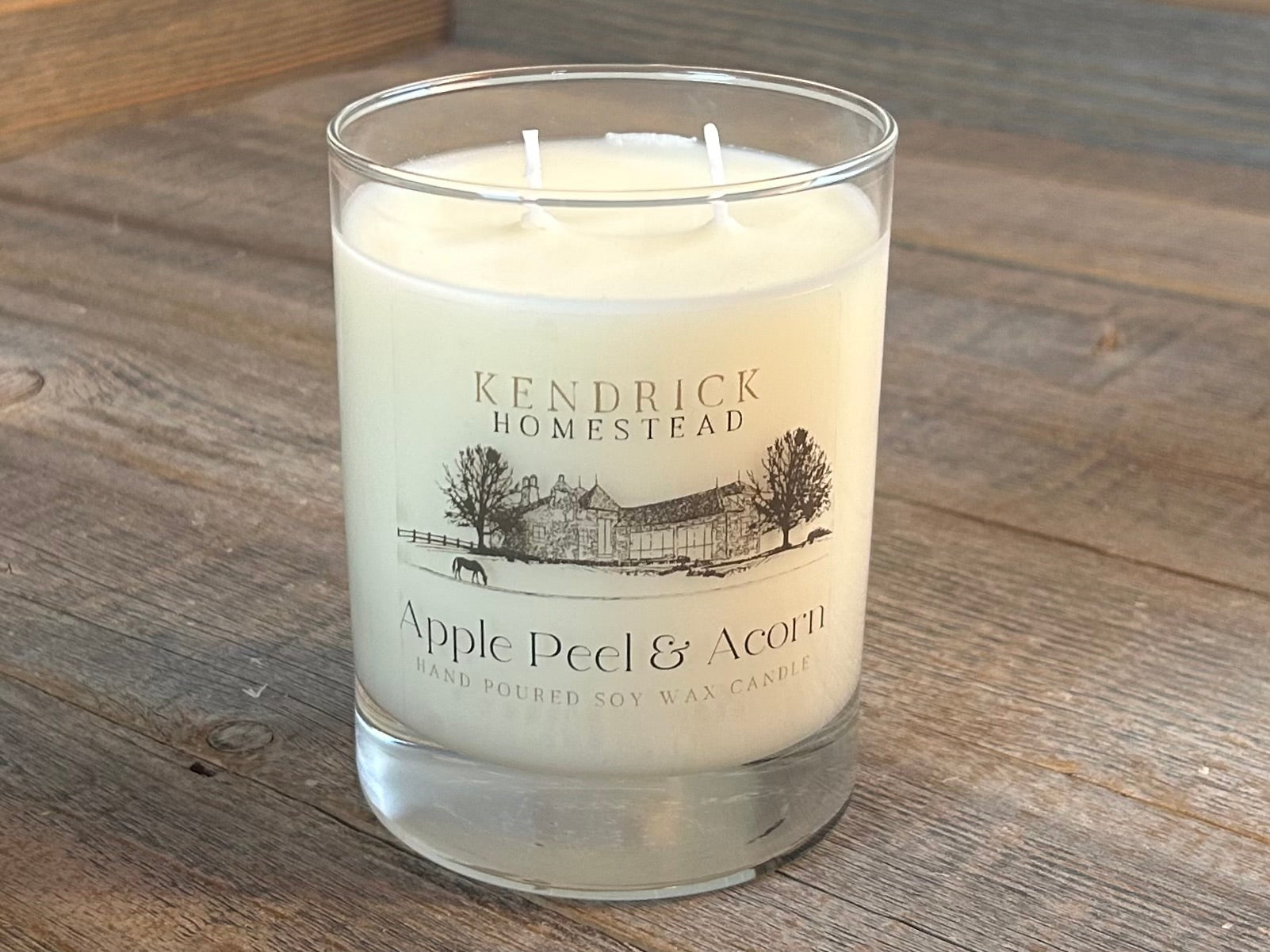 Apple Peel & Acorn soy wax candle, Kendrick Homestead