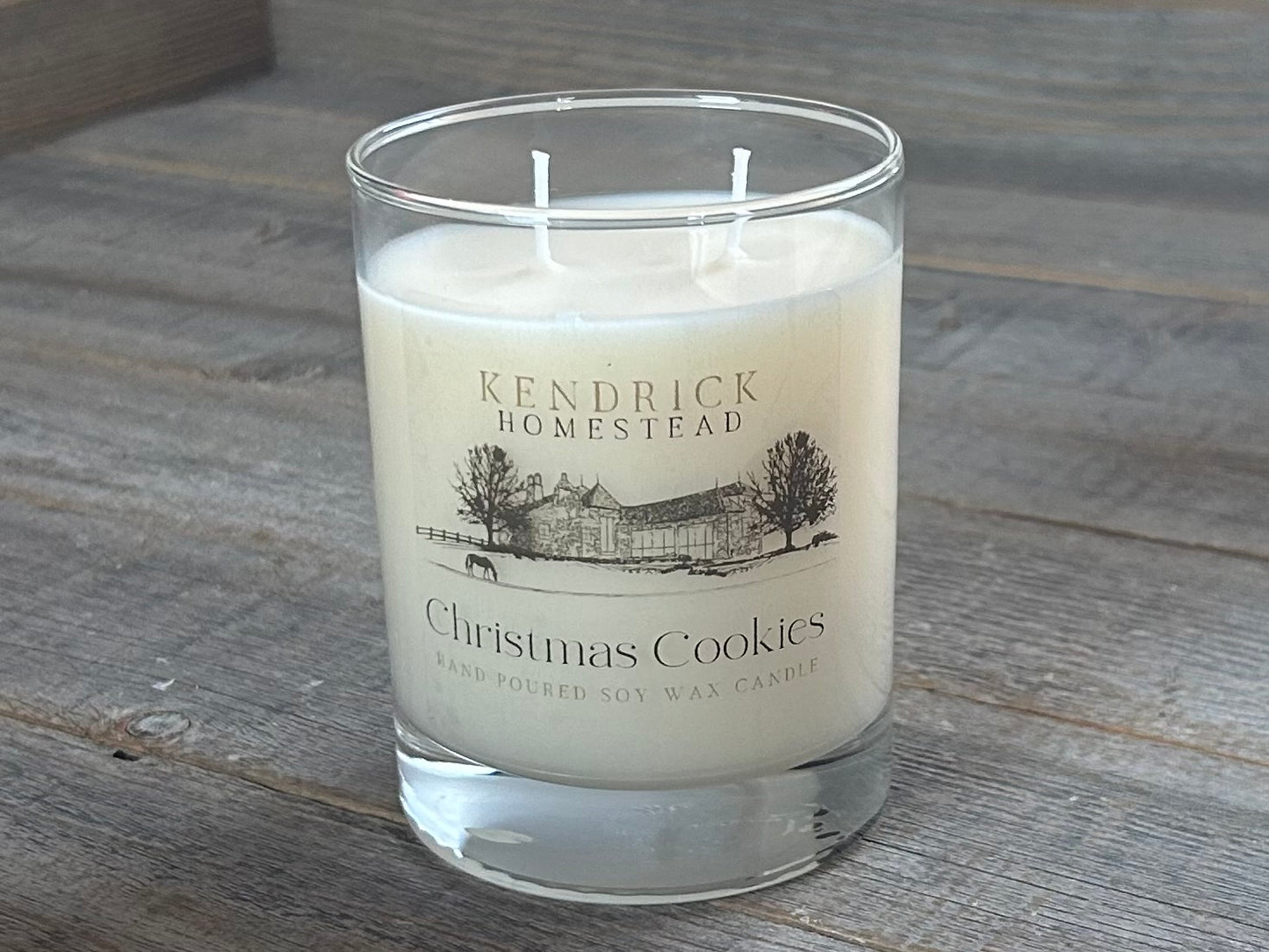 Christmas Cookies soy wax candle, Kendrick Homestead