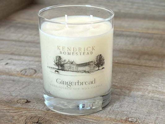 Gingerbread Soy Wax candle, Kendrick Homestead