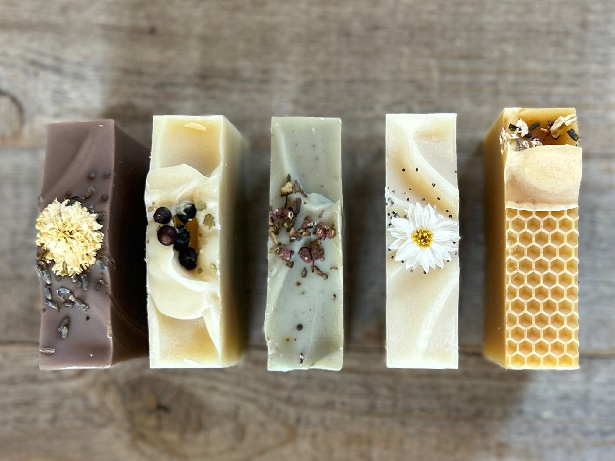 5 goat's milk soaps, Kendrick Homestead
