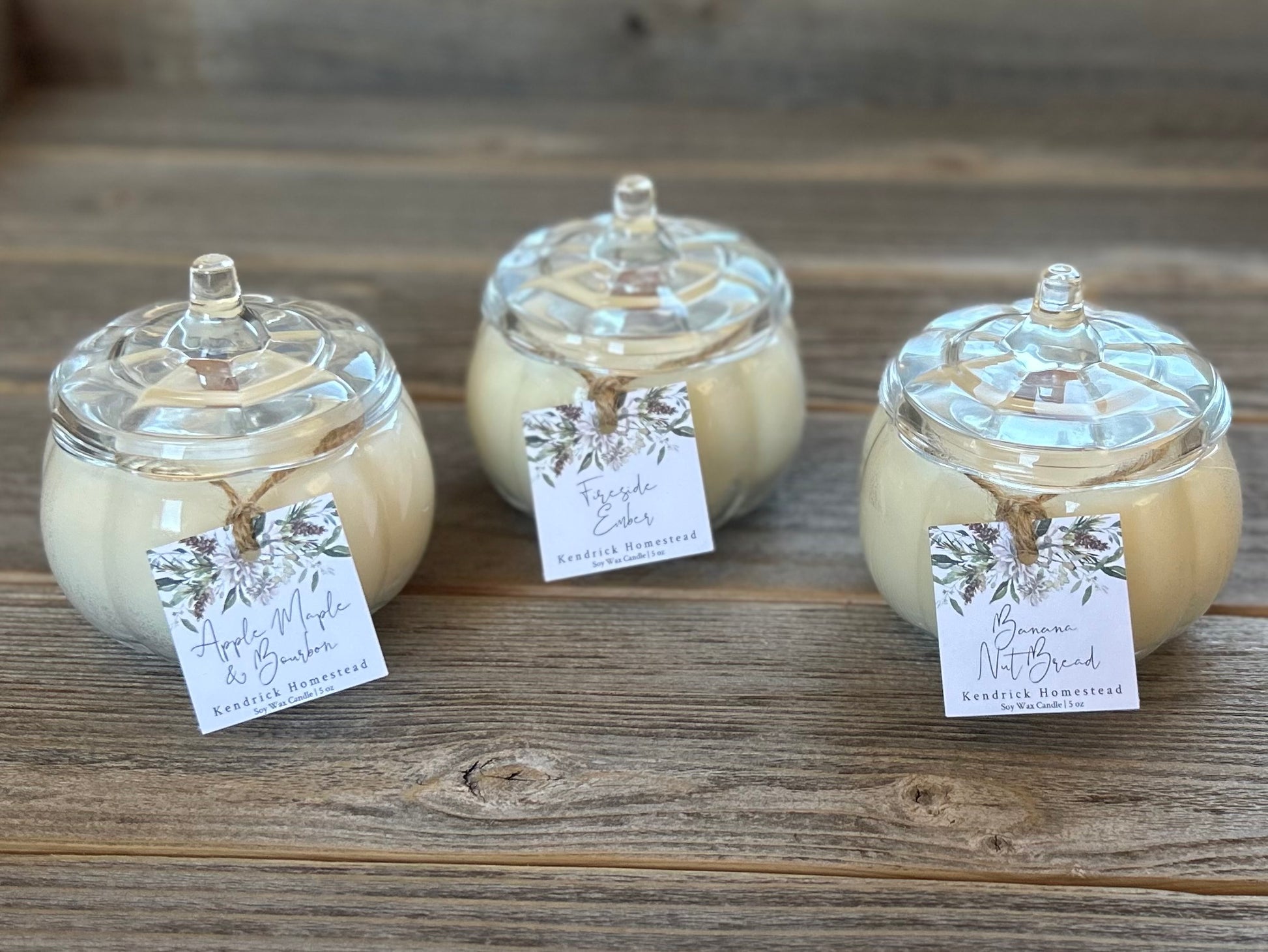 Small Pumpkin Candles, Kendrick Homestead