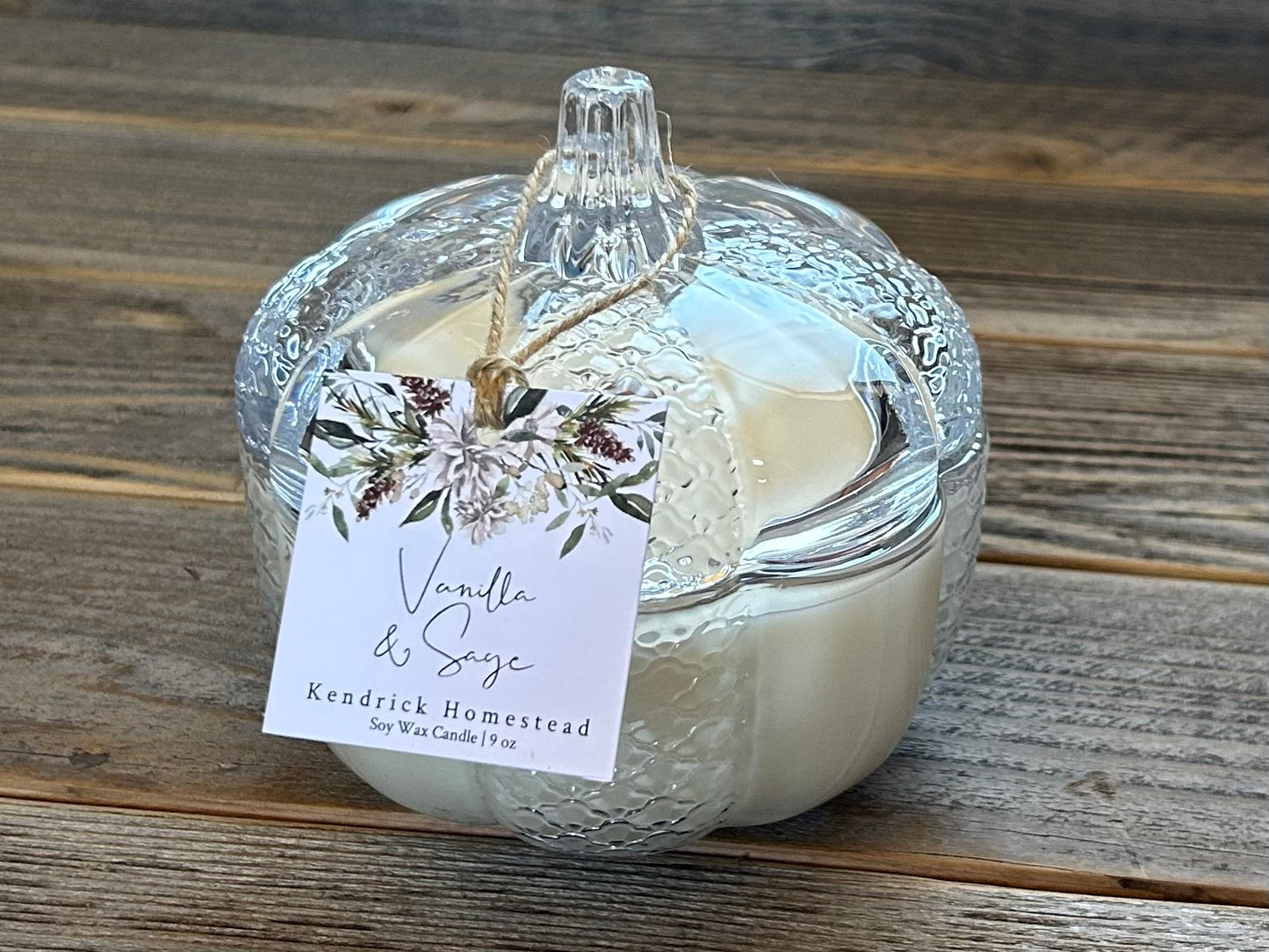 Large Pumpkin Candle, Kendrick Homestead