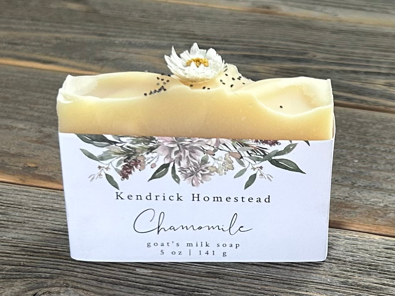 Harness the tranquil essence of lavender essential oil with a little chamomile and pine needle essential oil. This subtly beautiful soap is made with nourishing goat’s milk, shea butter, cocoa butter and sweet almond oil.

Kendrick Homestead