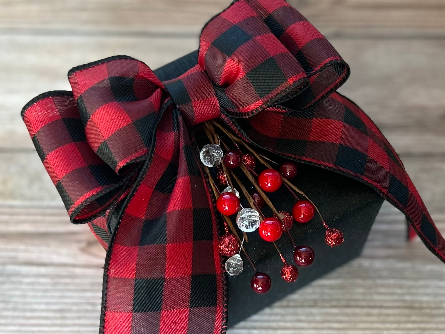 soap gift set Buffalo plaid