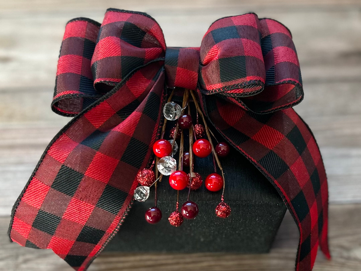 soap gift set Buffalo plaid