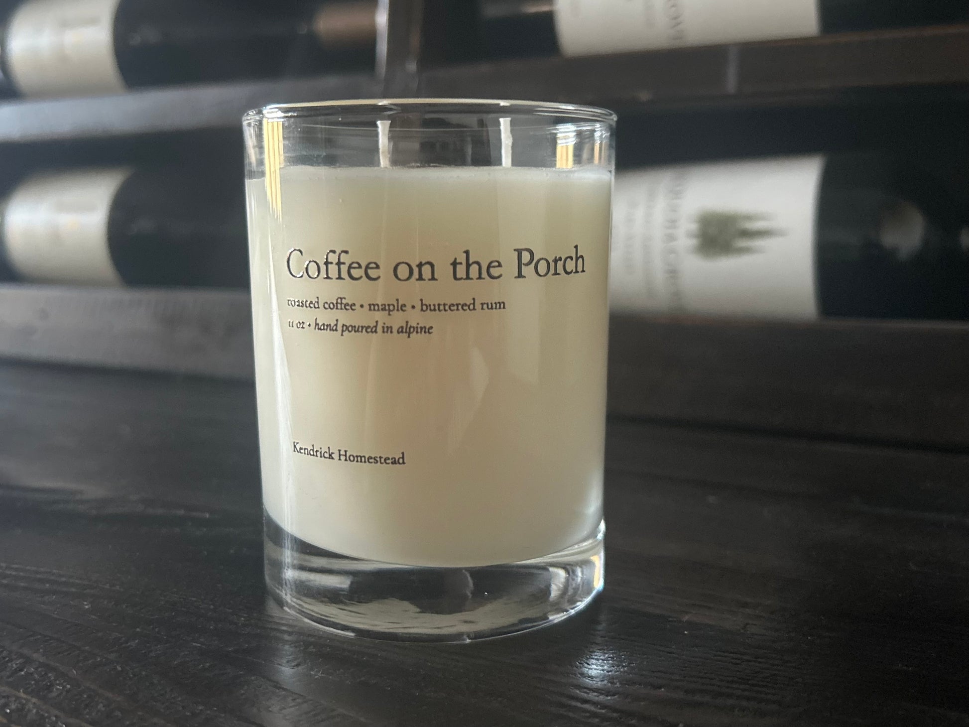 Coffee on the Porch, coconut, apricot and soy wax blend, Kendrick Homestead
