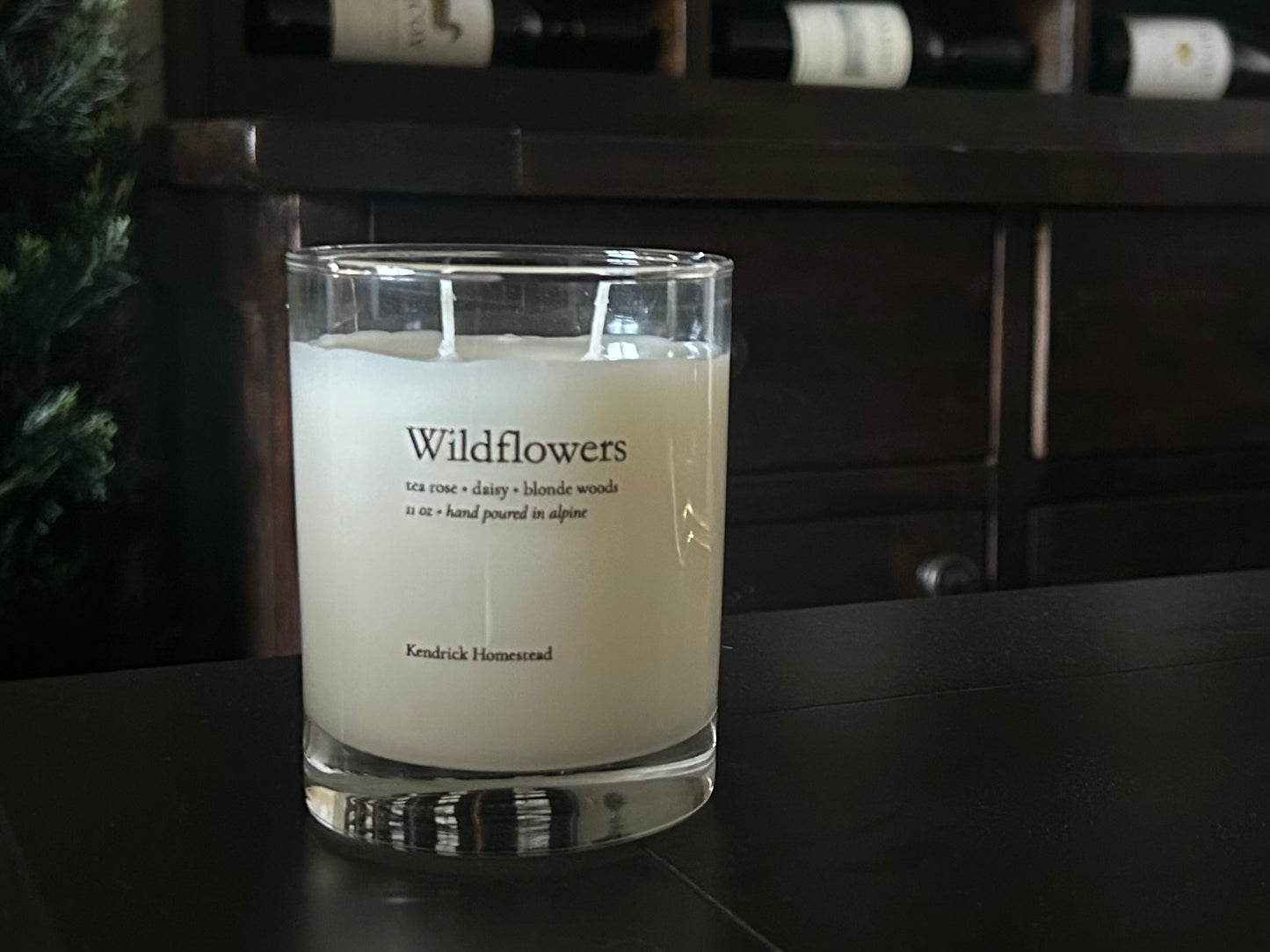 Wildflowers,  coconut, apricot and soy wax blend, Kendrick Homestead