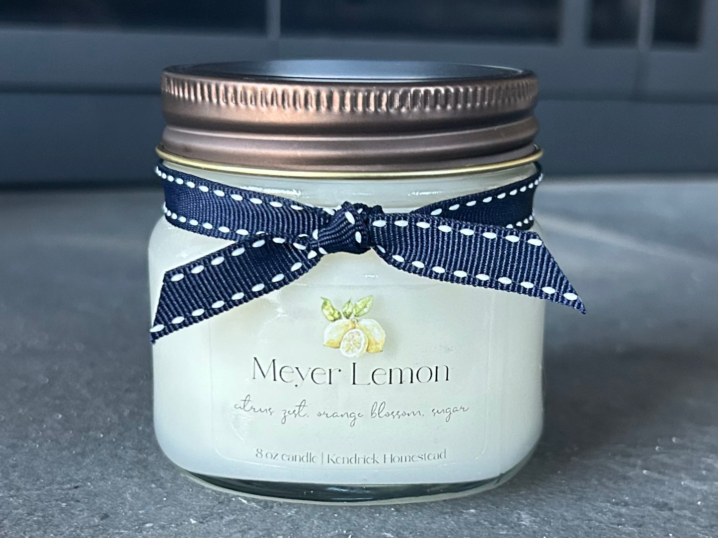 Heritage Collection- Meyer Lemon 8oz candle, Kendrick Homestead