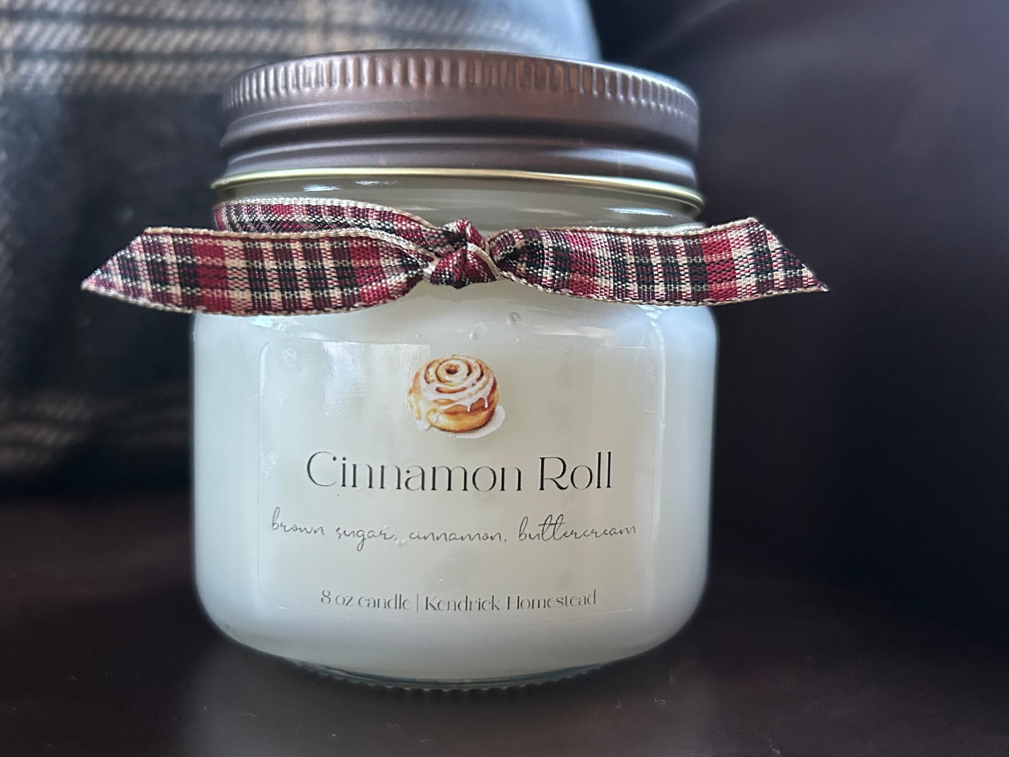 Heritage Collection- Cinnamon Roll 8oz candle, Kendrick Homestead