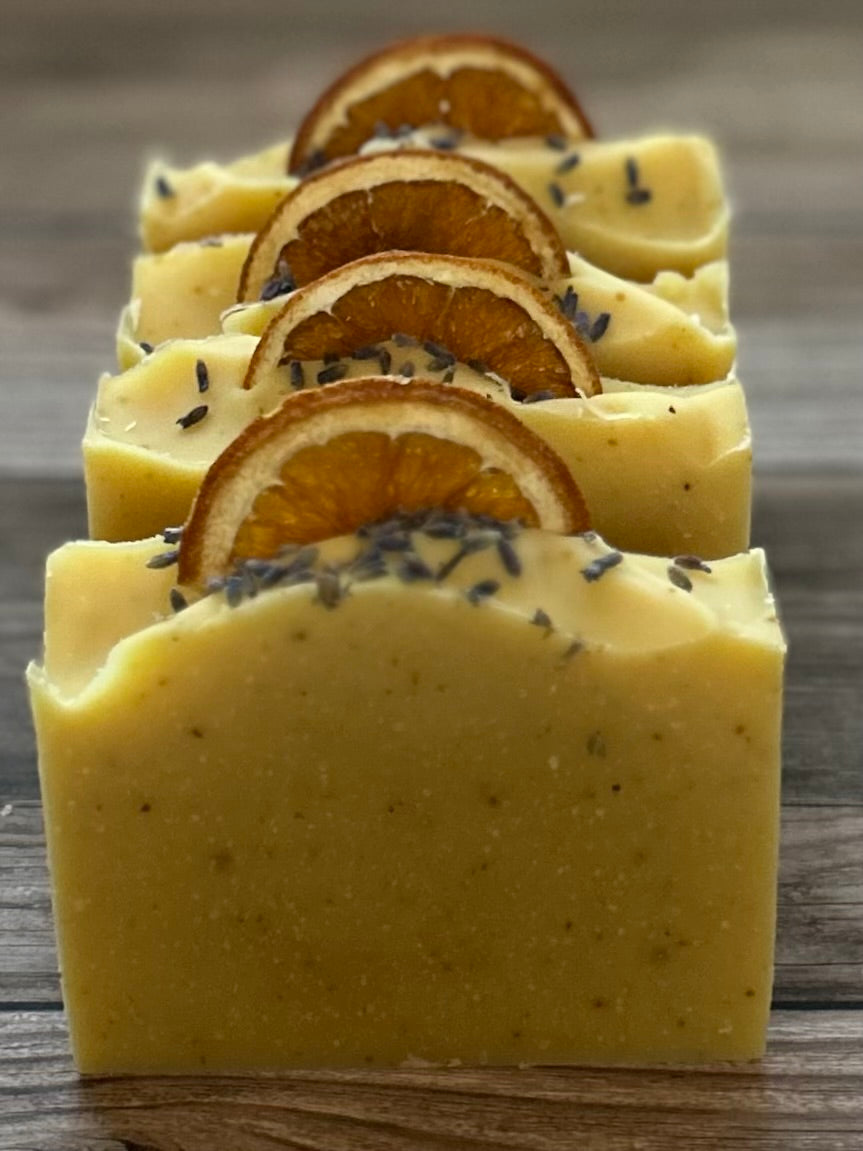 ORANGE LAVENDER goat's milk soap