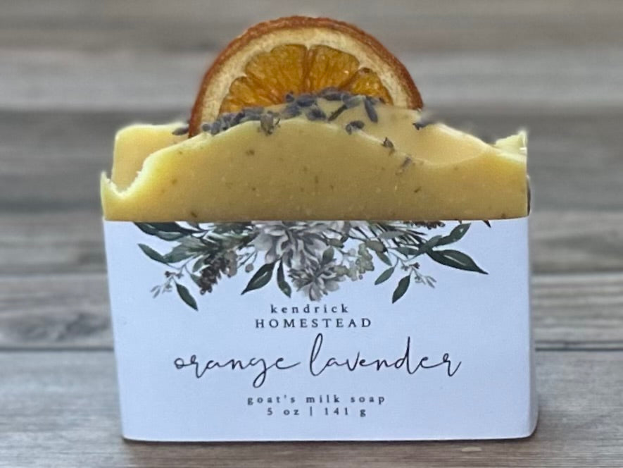 ORANGE LAVENDER goat's milk soap