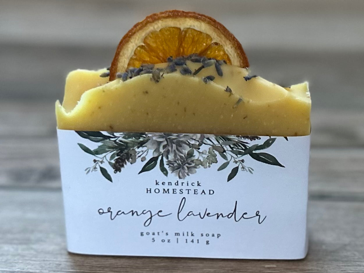 ORANGE LAVENDER goat's milk soap