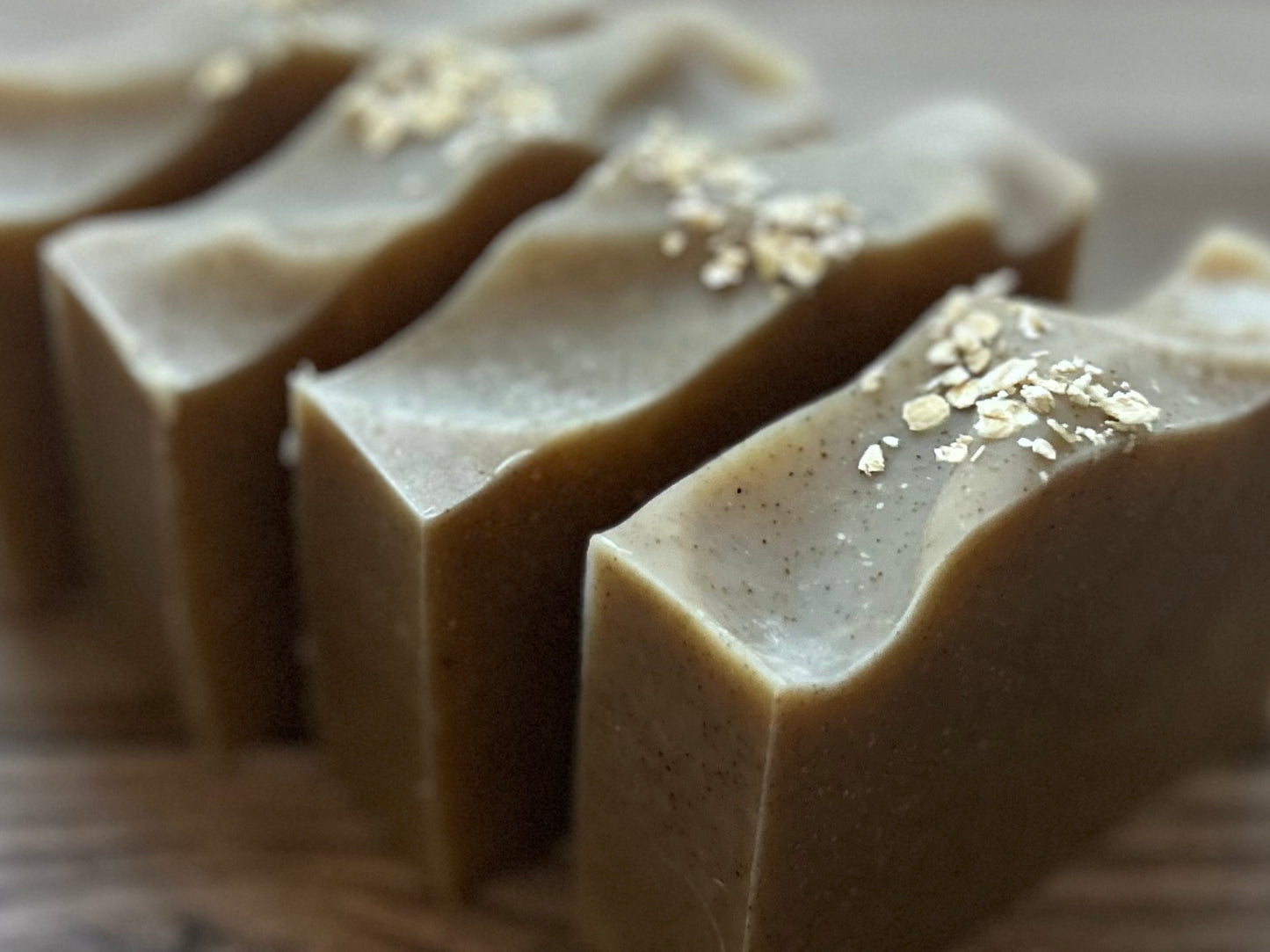 Apple and Oat soap, apple puree, oat milk, chamomile, colloidal oatmeal, cinnamon, Kendrick Homestead