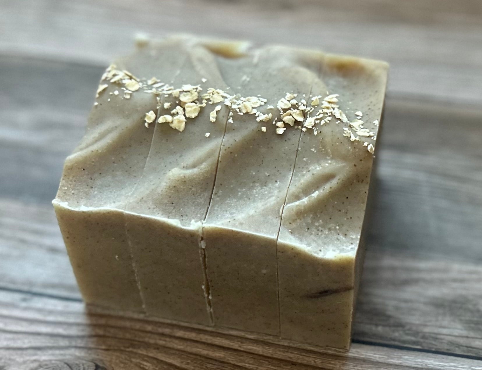 Apple and Oat soap, apple puree, oat milk, chamomile, colloidal oatmeal, cinnamon, Kendrick Homestead