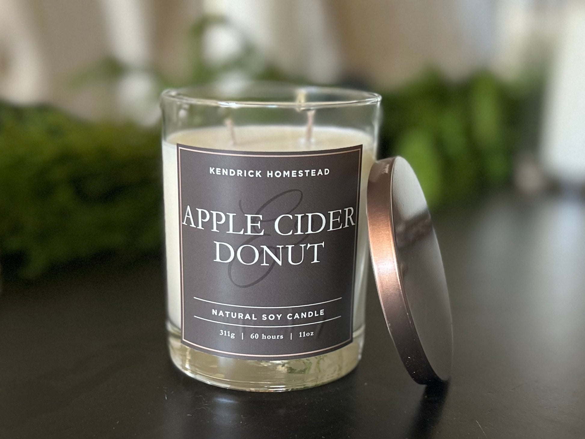 Apple Cider Donut soy wax candle Double wick Kendrick Homestead