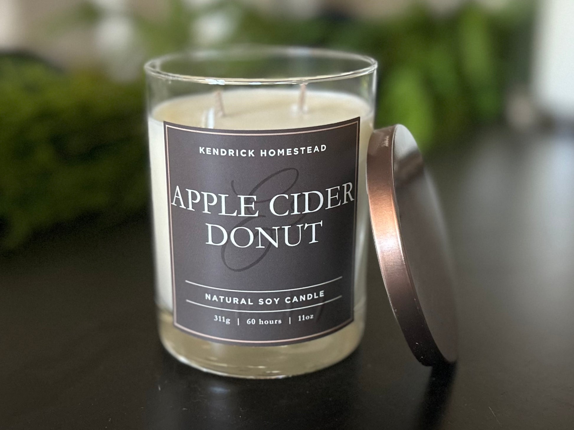 Apple Cider Donut soy wax candle Double wick Kendrick Homestead