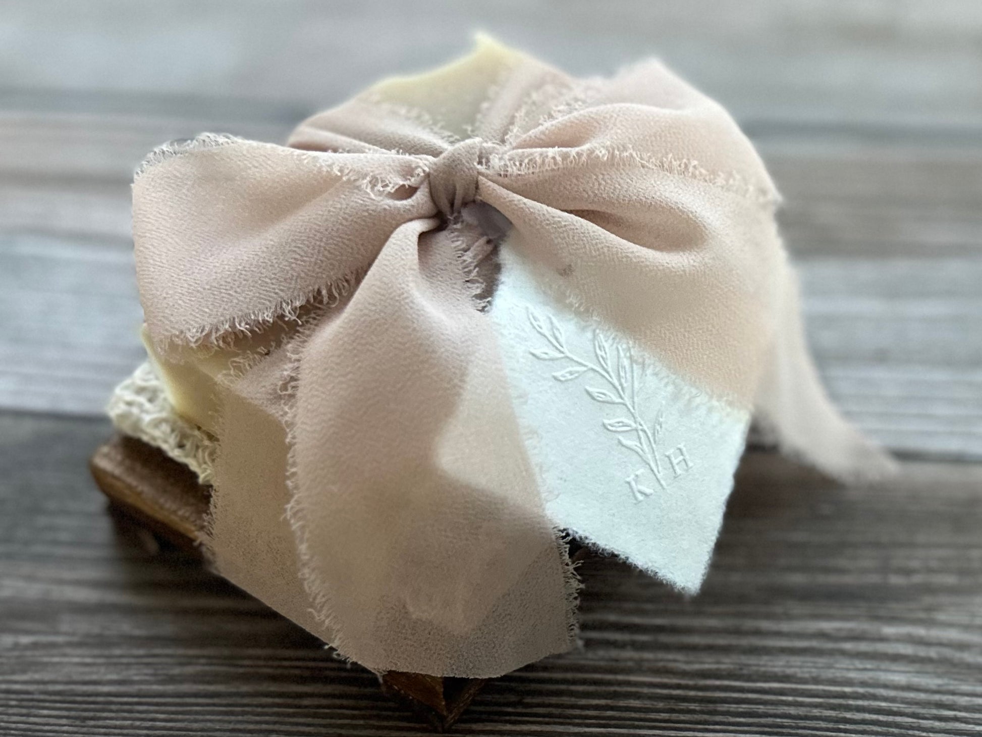 Country Chiffon soap wedding favor Kendrick Homestead